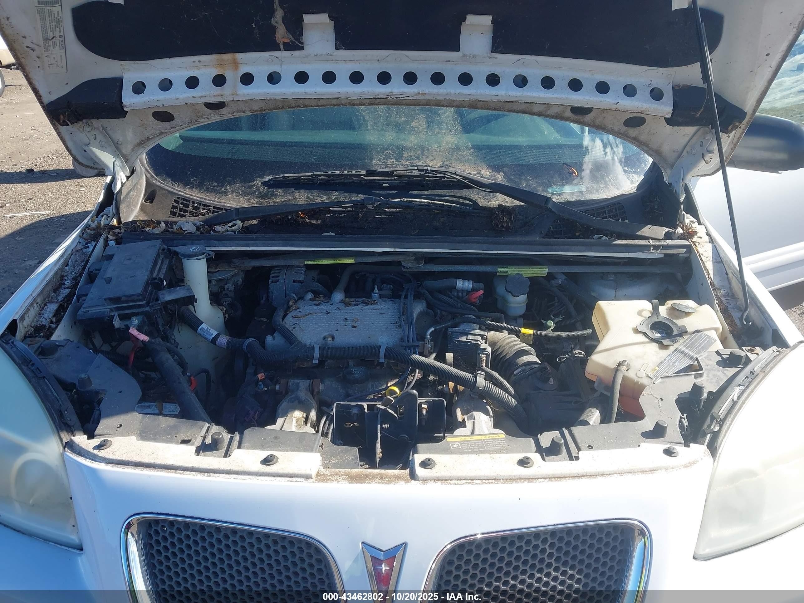 2005 Pontiac Montana Sv6 Fwd White vin: 1GMDV33L25D181012