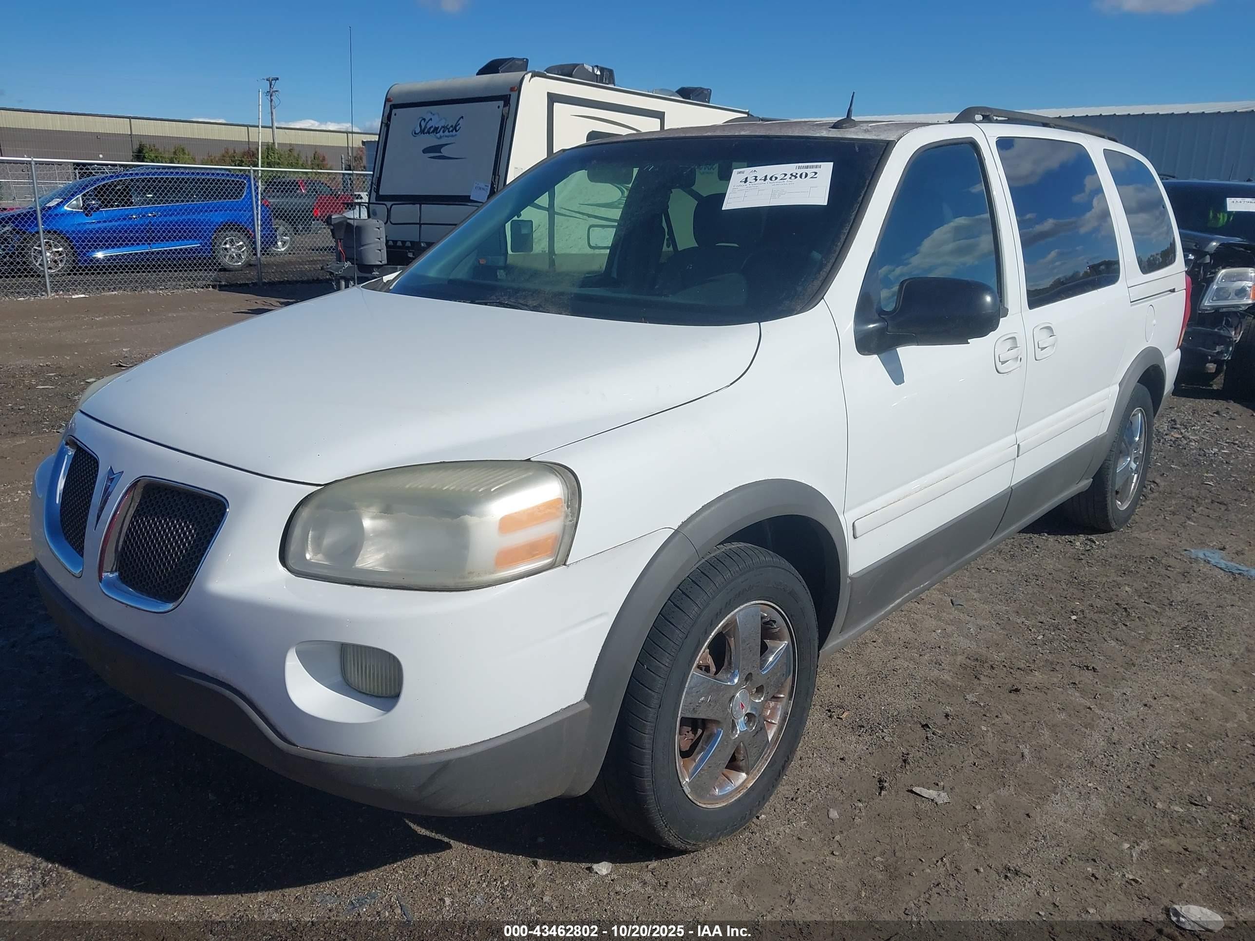 2005 Pontiac Montana Sv6 Fwd White vin: 1GMDV33L25D181012