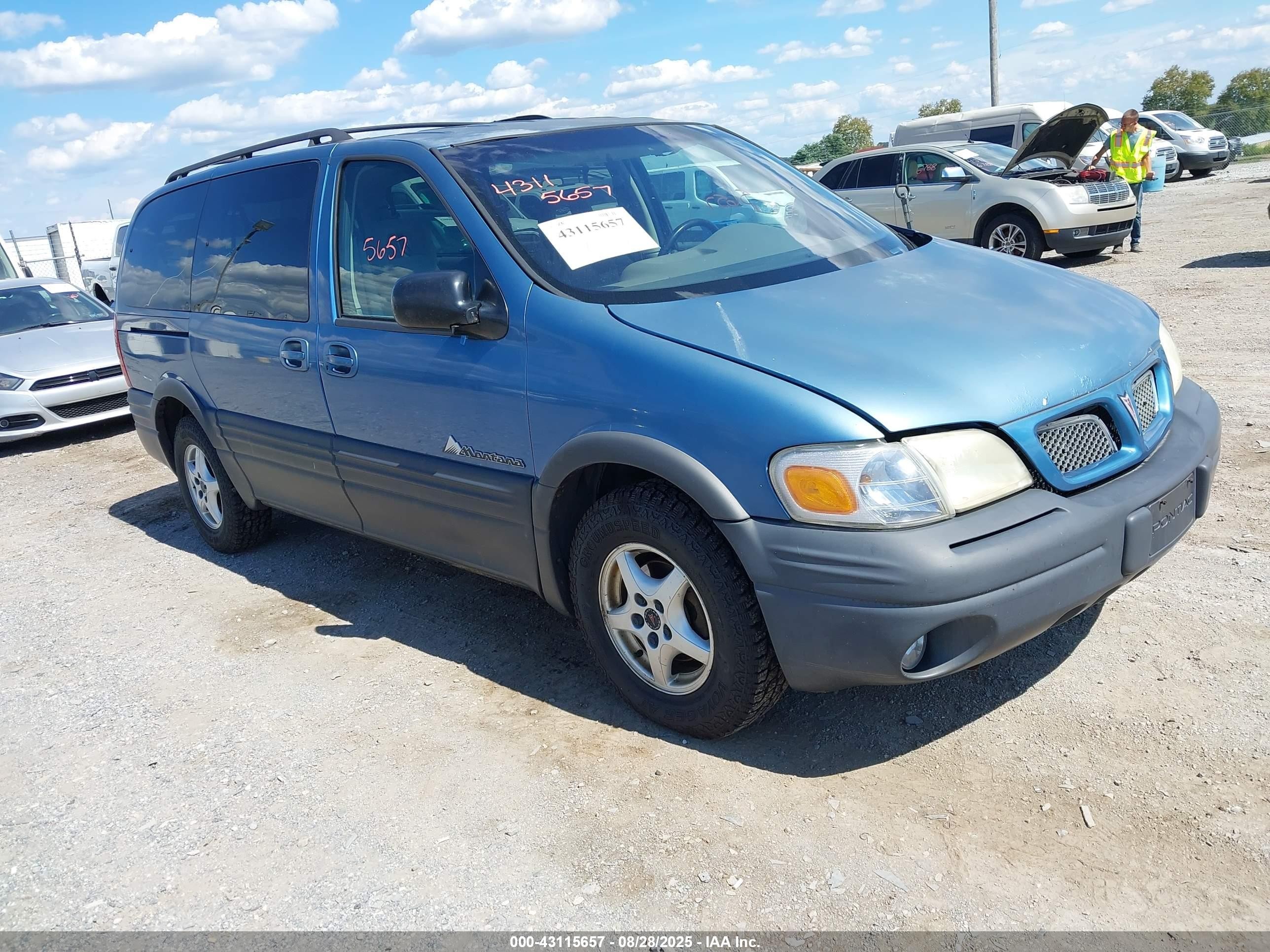 2000 Pontiac Montana M16 Light Blue vin: 1GMDX03E3YD151189