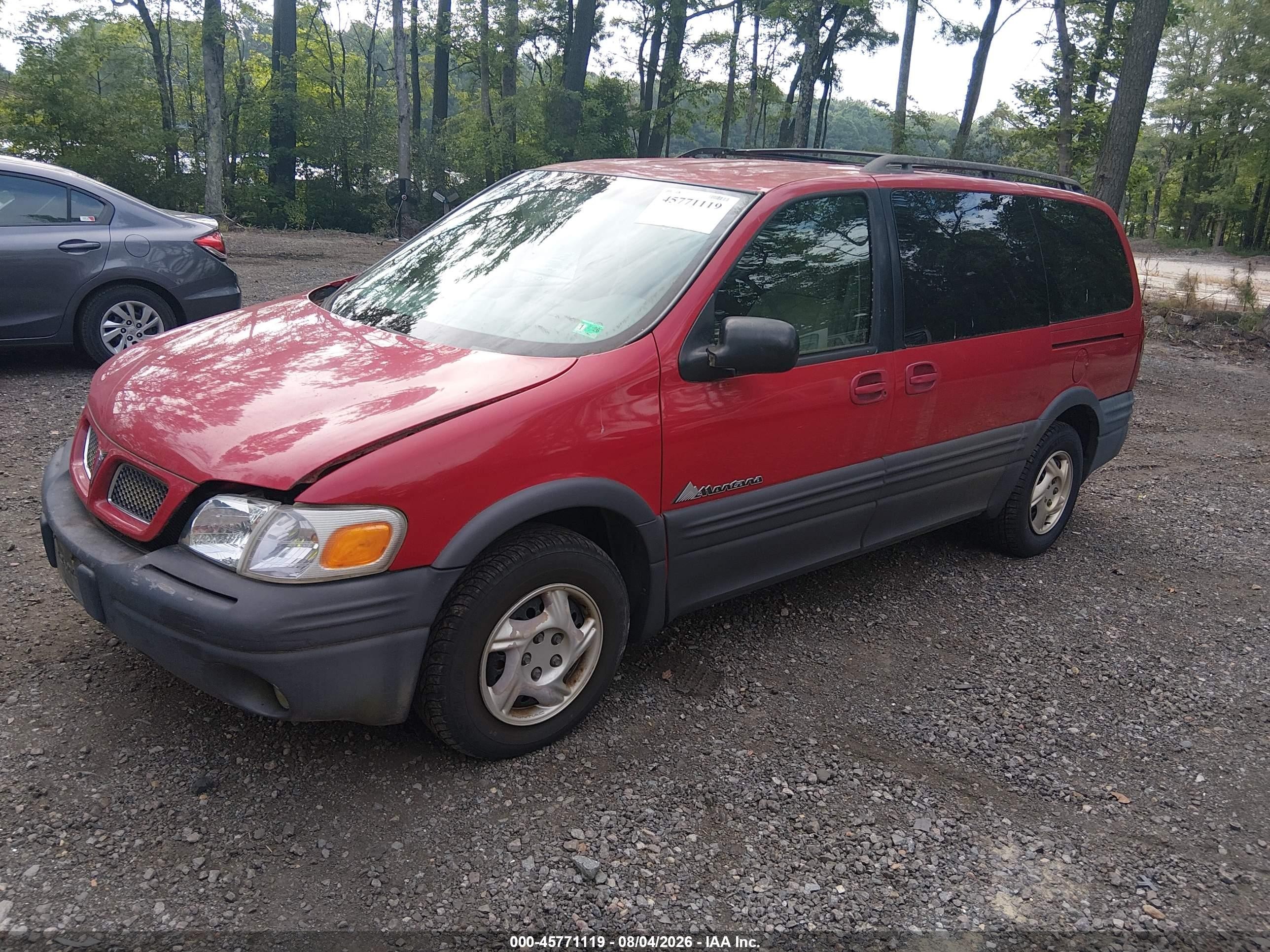 1999 Pontiac Montana   Red vin: 1GMDX03EXXD332594