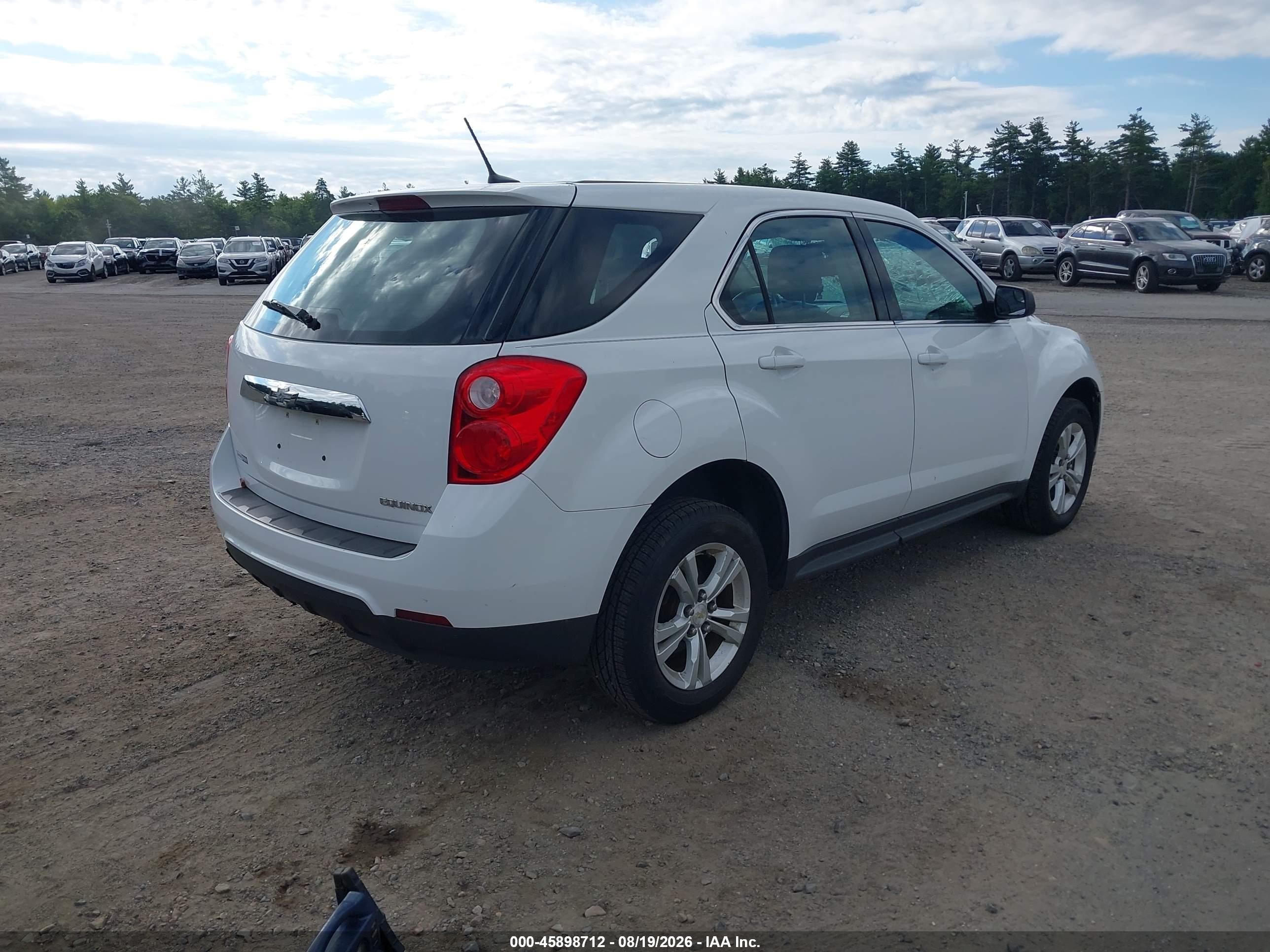 2014 Chevrolet Equinox Ls White vin: 1GNALAEK0EZ124906