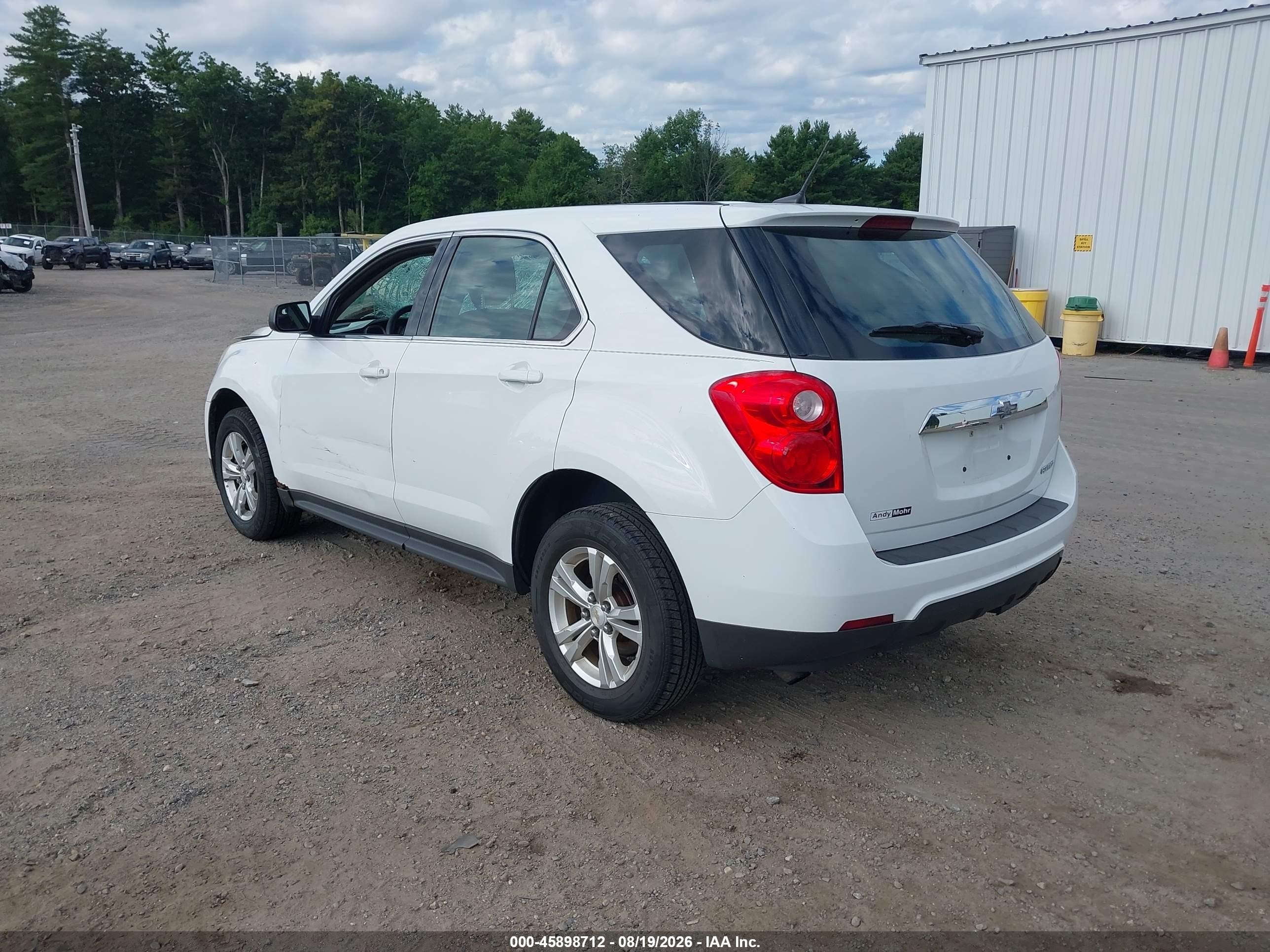 2014 Chevrolet Equinox Ls White vin: 1GNALAEK0EZ124906