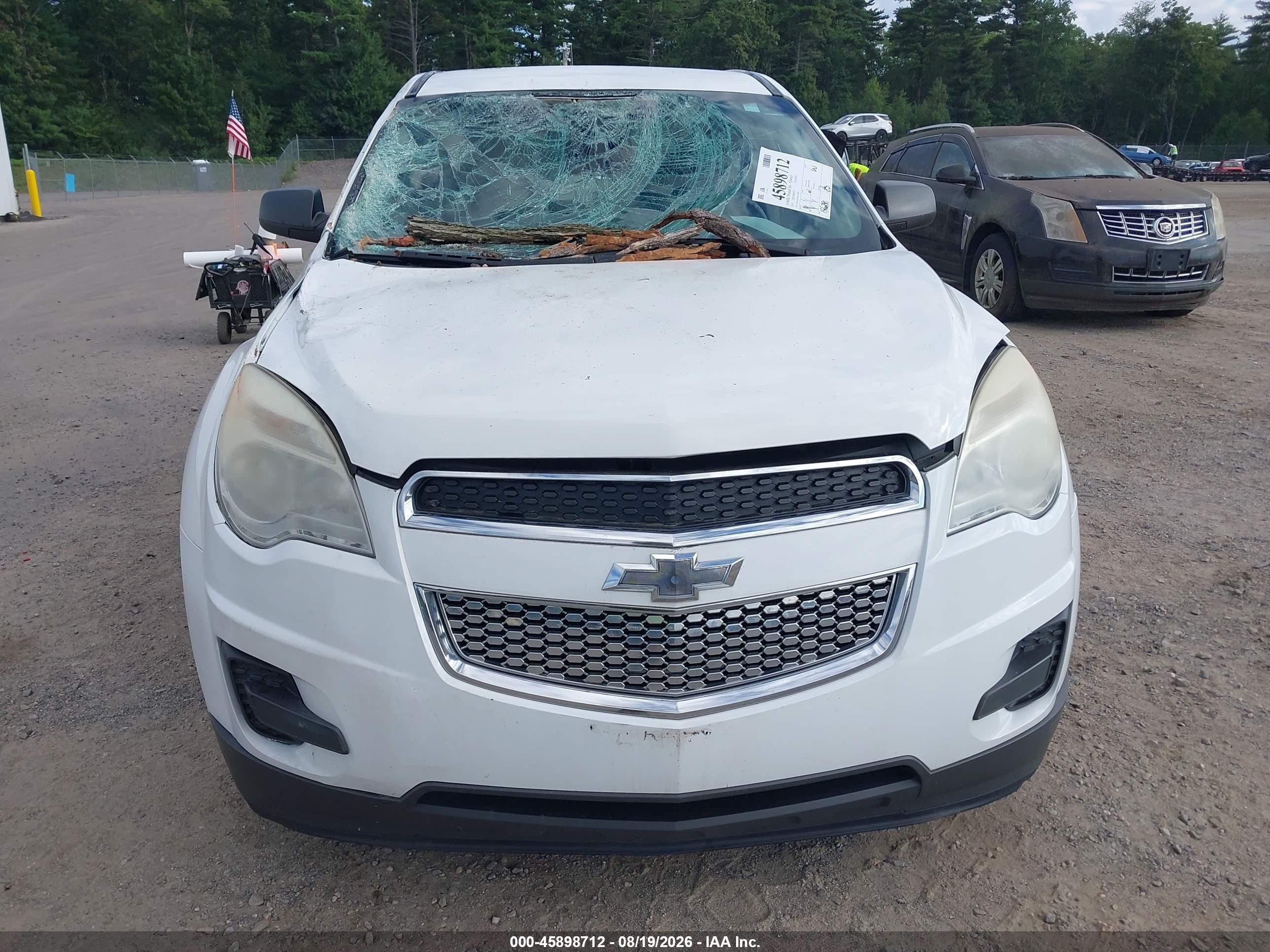 2014 Chevrolet Equinox Ls White vin: 1GNALAEK0EZ124906