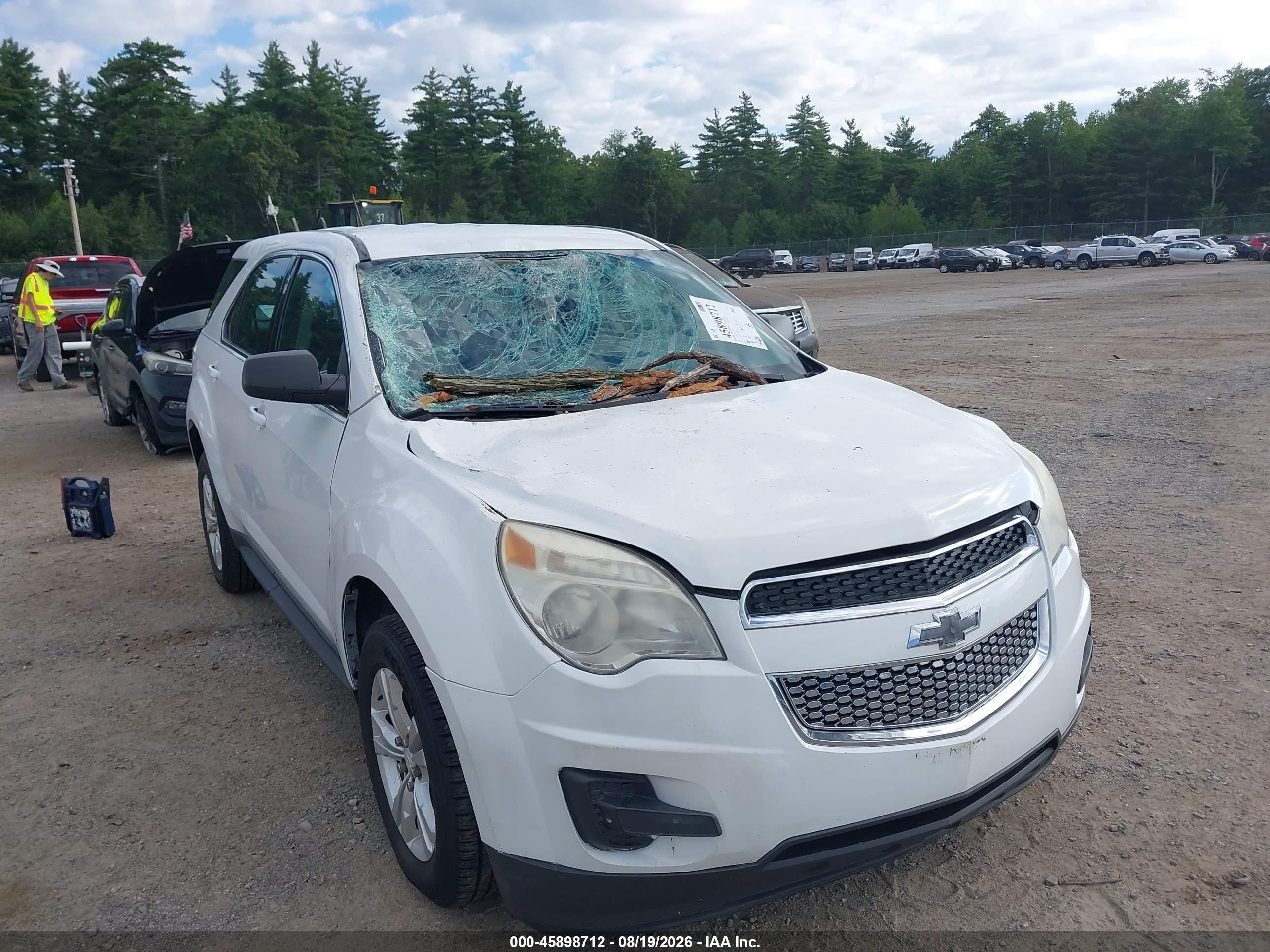 2014 Chevrolet Equinox Ls White vin: 1GNALAEK0EZ124906