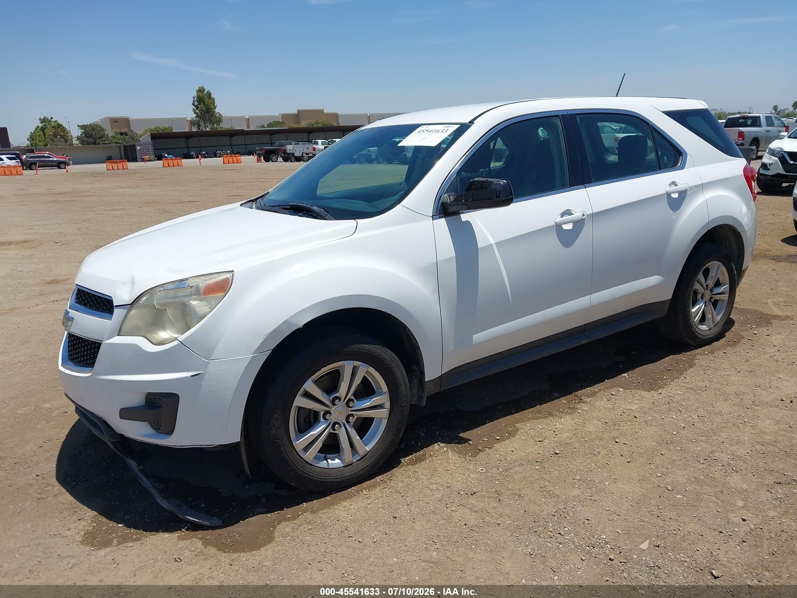 2015 Chevrolet Equinox Ls White vin: 1GNALAEK0FZ112028