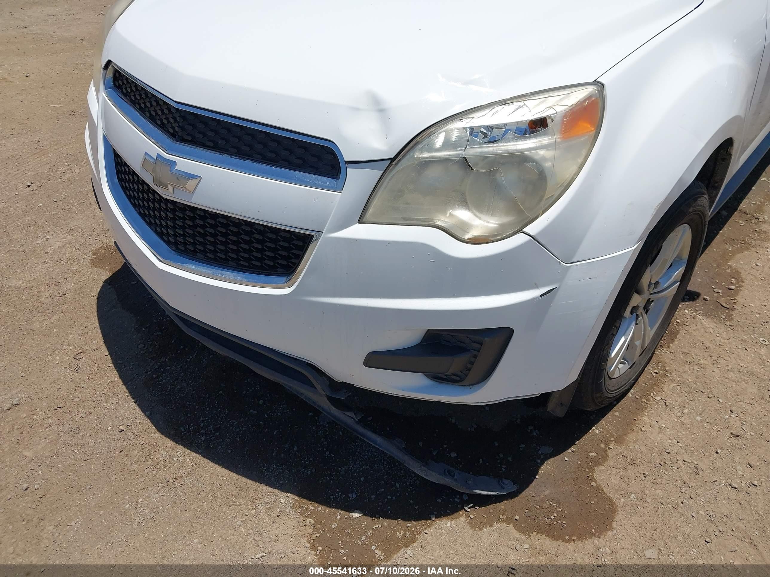 2015 Chevrolet Equinox Ls White vin: 1GNALAEK0FZ112028