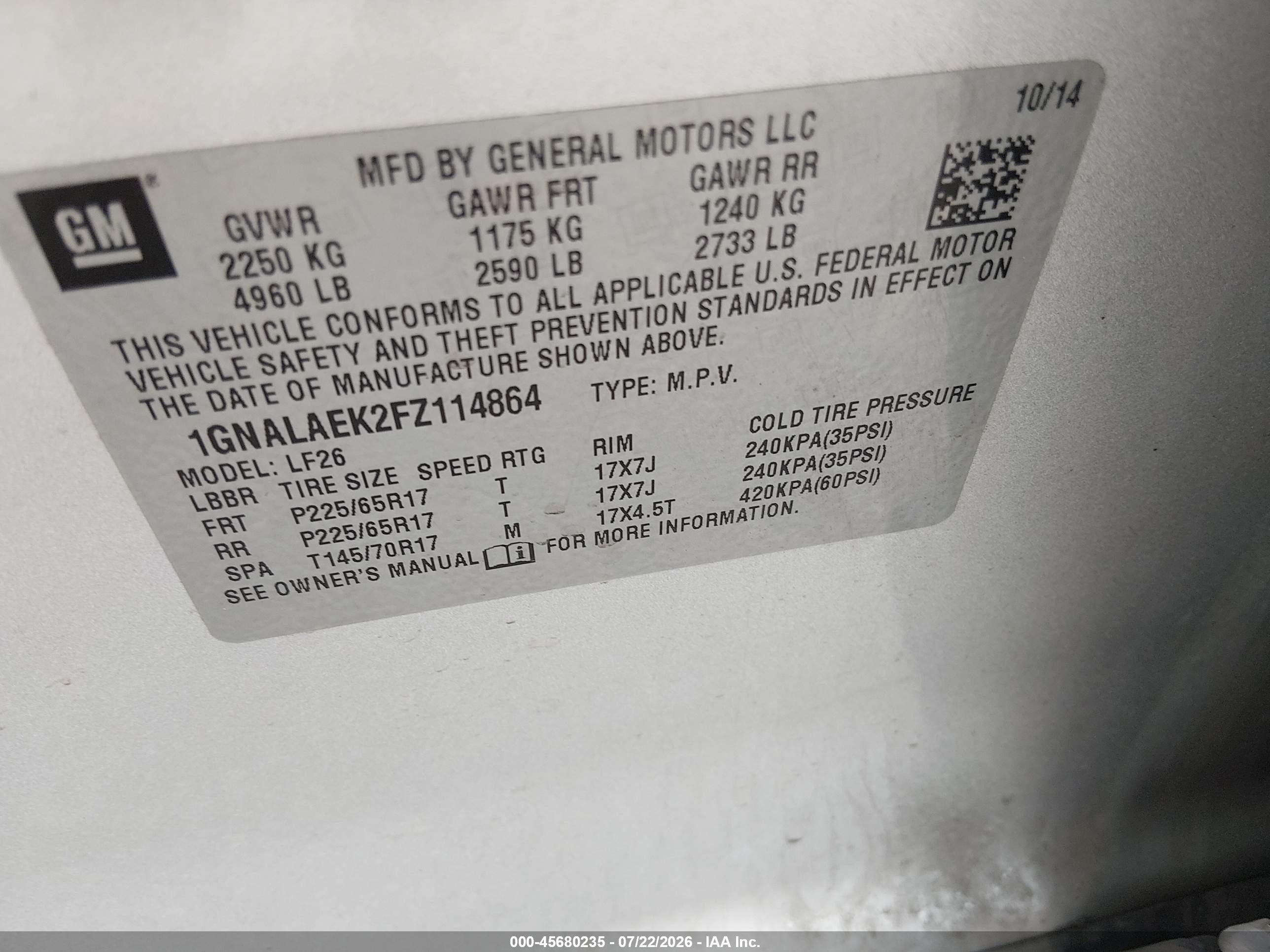 2015 Chevrolet Equinox Ls Silver vin: 1GNALAEK2FZ114864