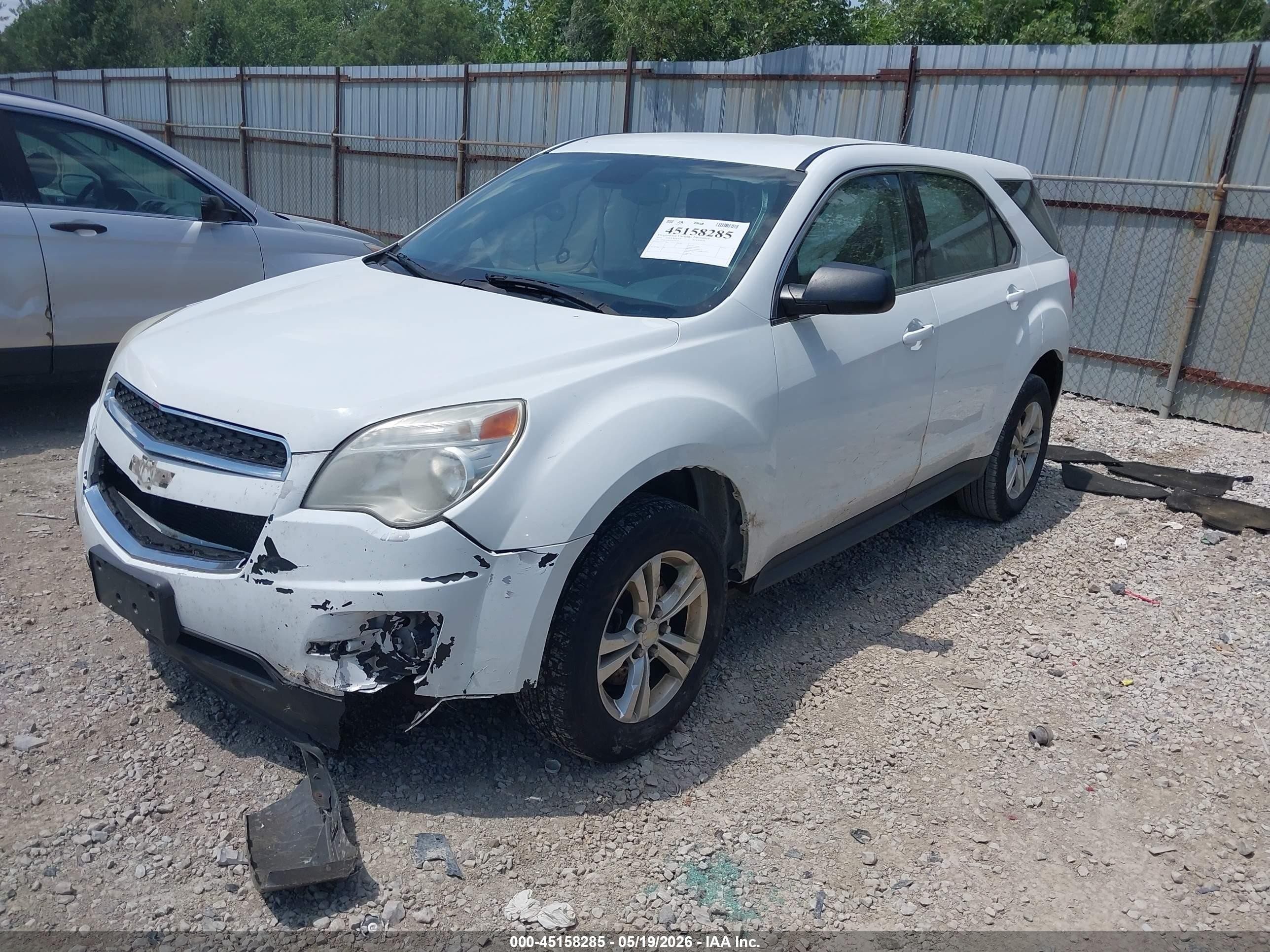 2014 Chevrolet Equinox Ls White vin: 1GNALAEK3EZ119778