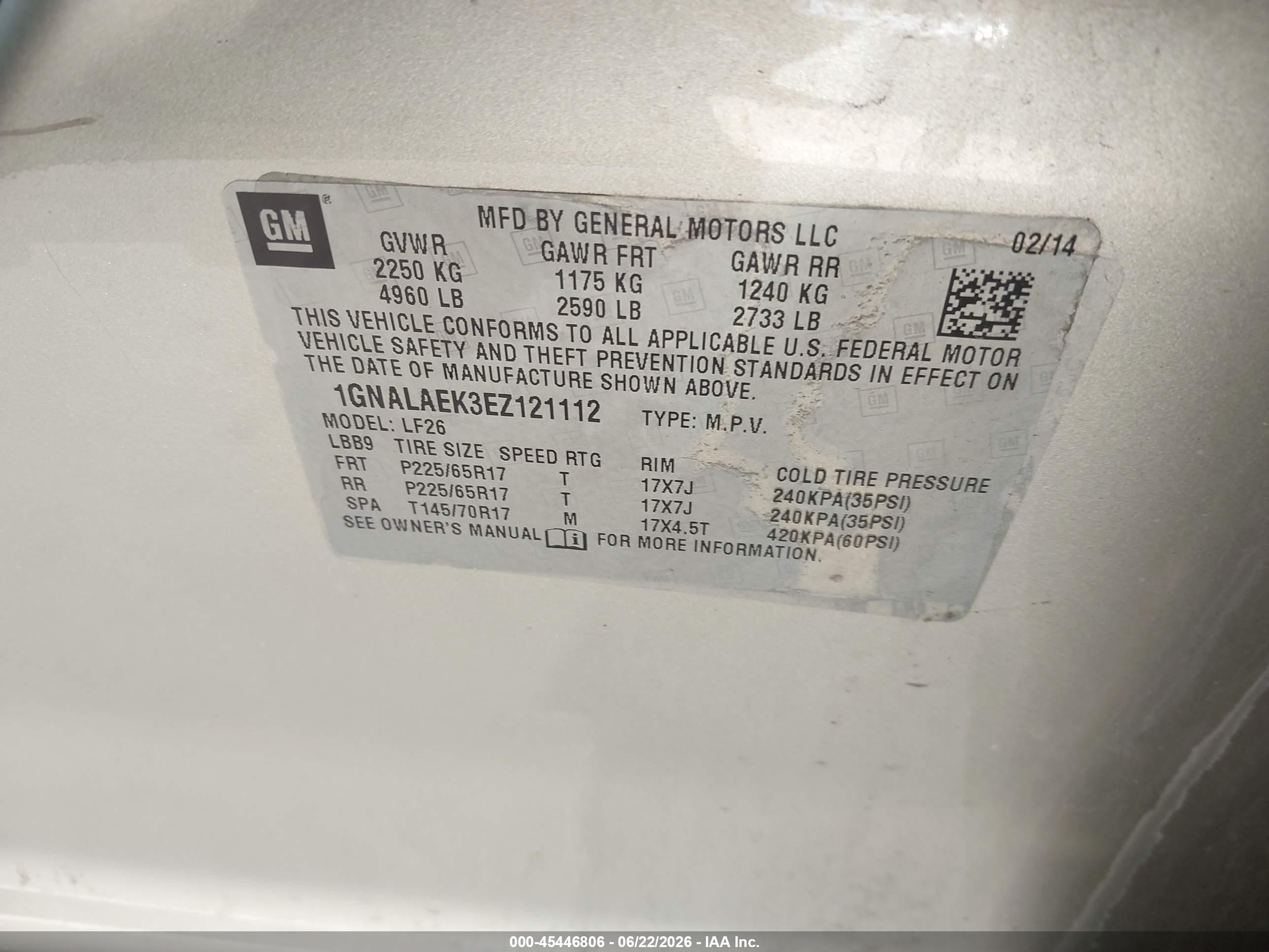 2014 Chevrolet Equinox Ls Tan vin: 1GNALAEK3EZ121112