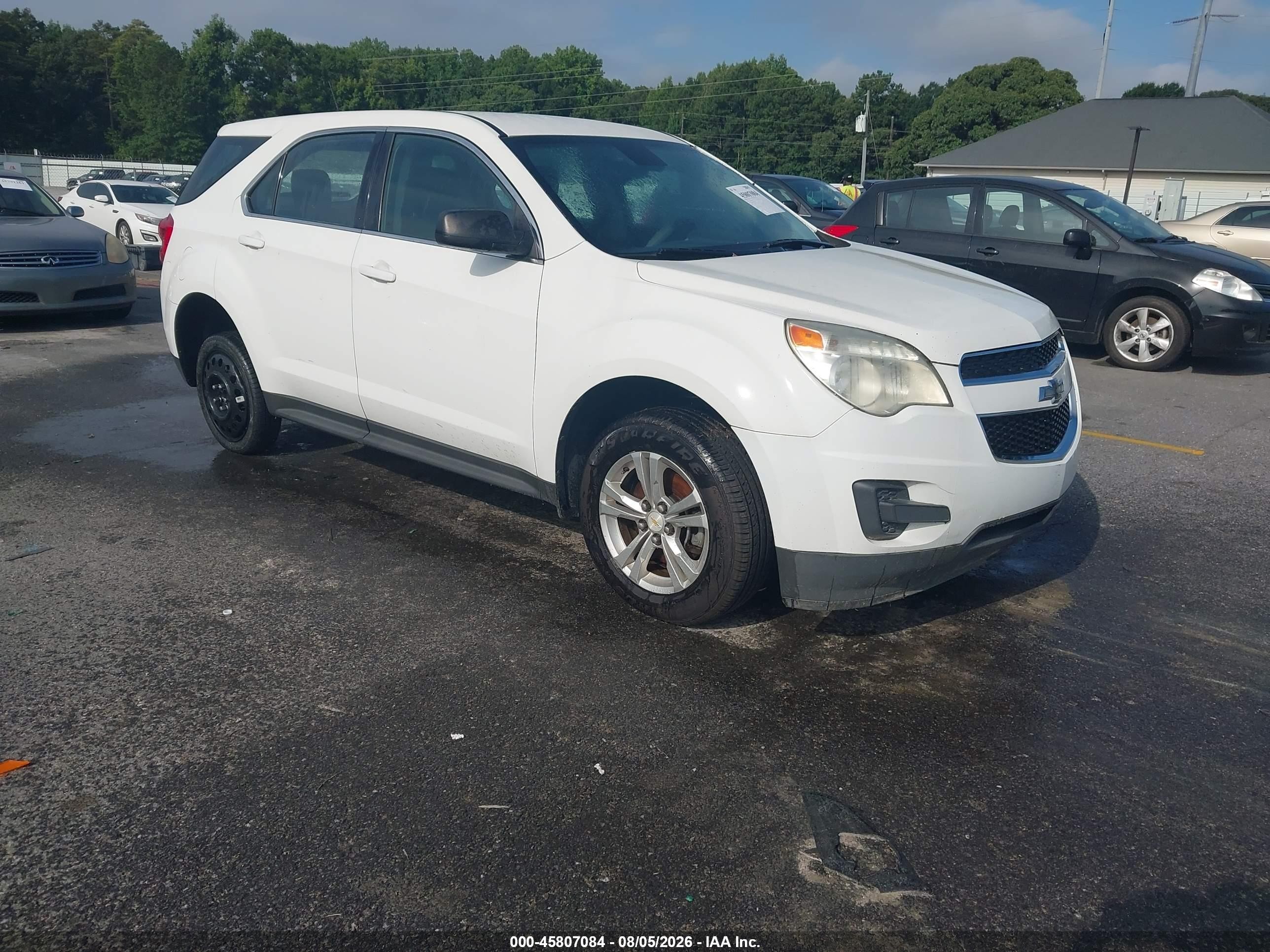 2015 Chevrolet Equinox Ls White vin: 1GNALAEK3FZ118230