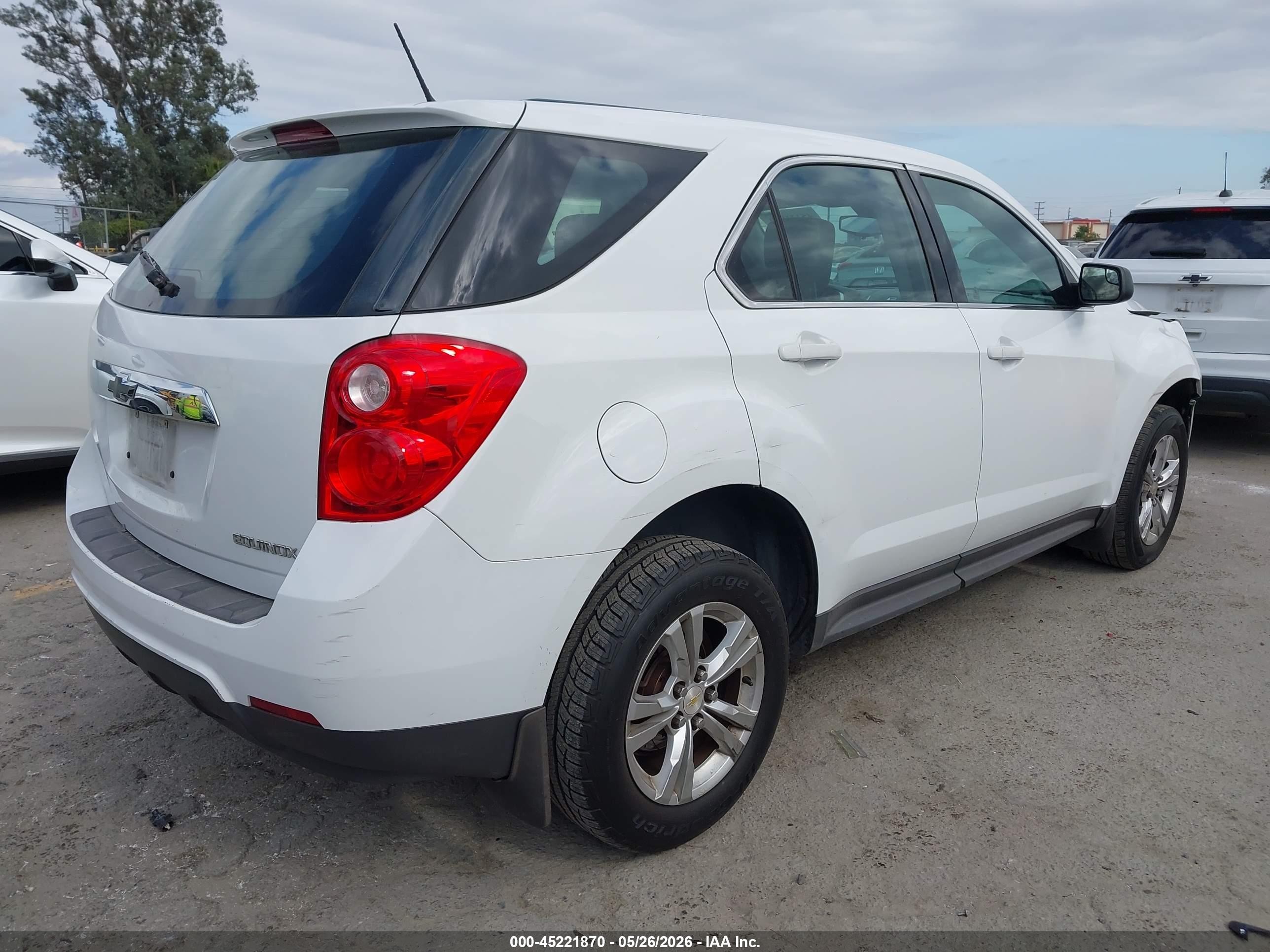 2014 Chevrolet Equinox Ls White vin: 1GNALAEK5EZ107728