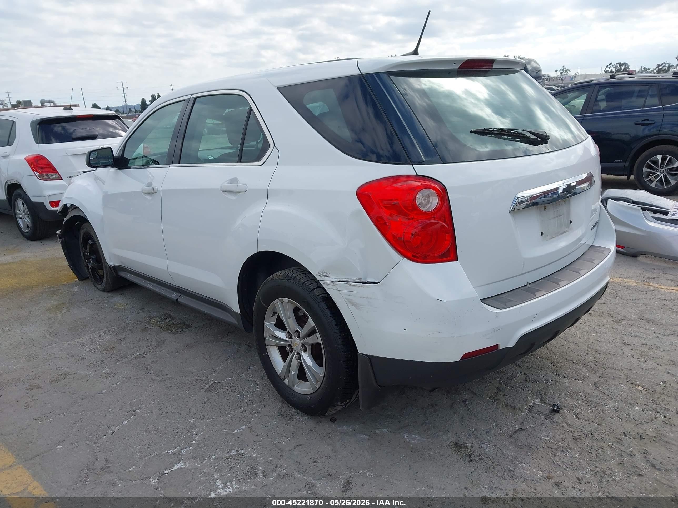 2014 Chevrolet Equinox Ls White vin: 1GNALAEK5EZ107728