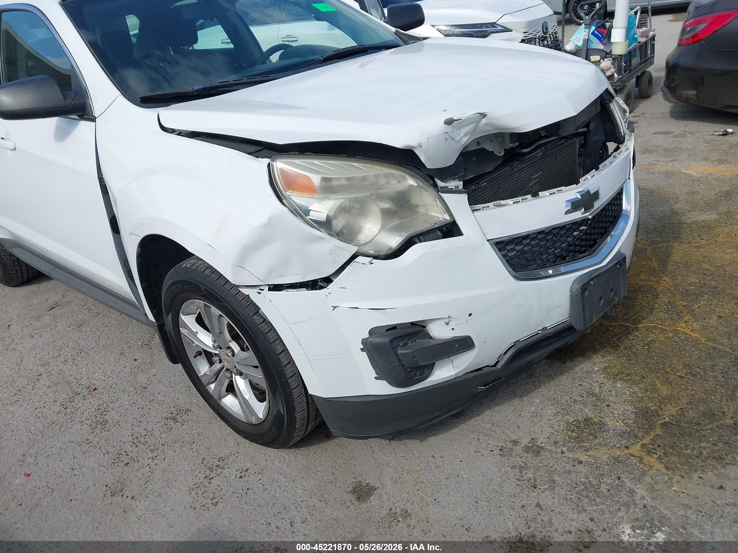 2014 Chevrolet Equinox Ls White vin: 1GNALAEK5EZ107728