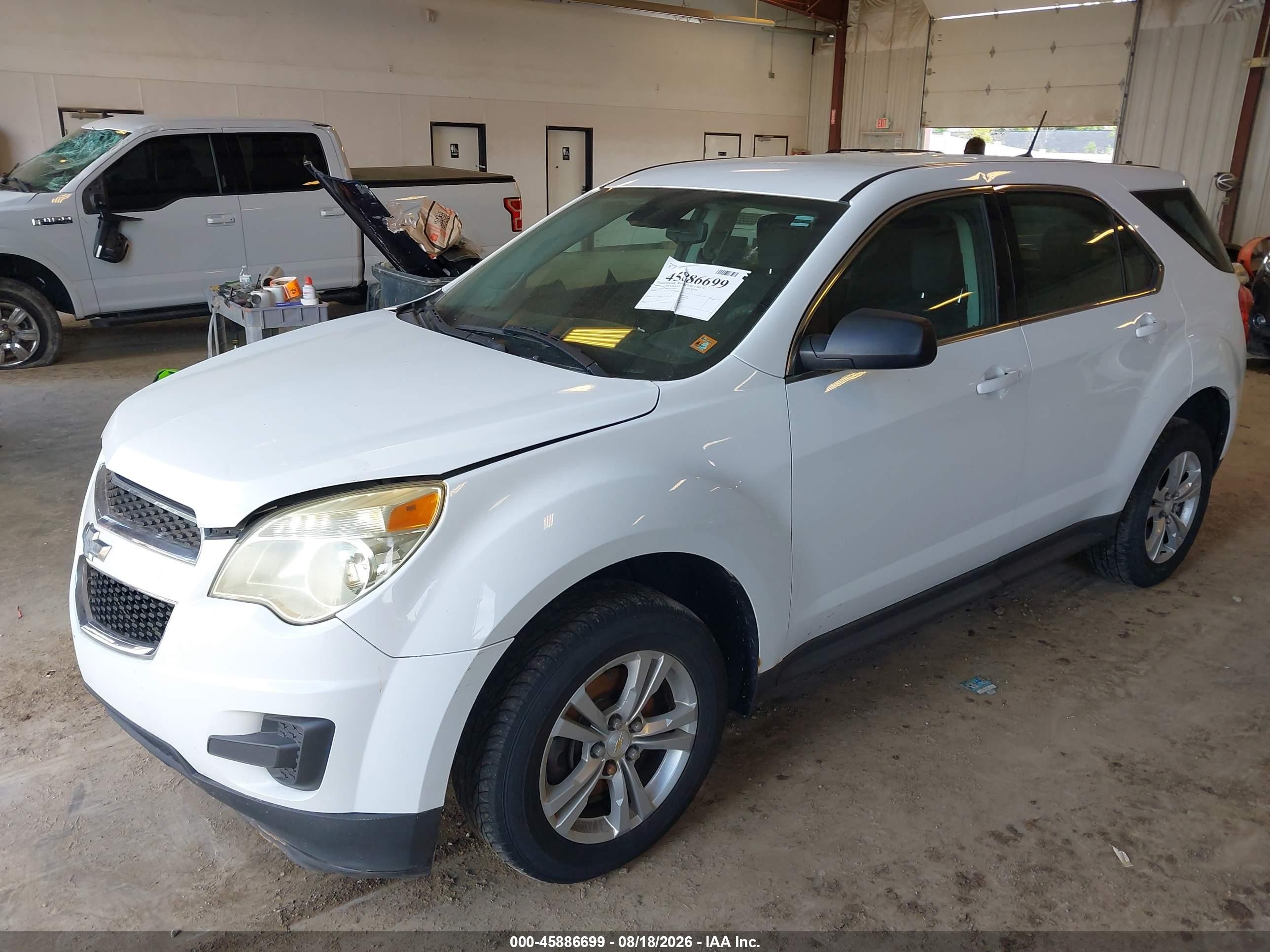 2014 Chevrolet Equinox Ls White vin: 1GNALAEK5EZ116817