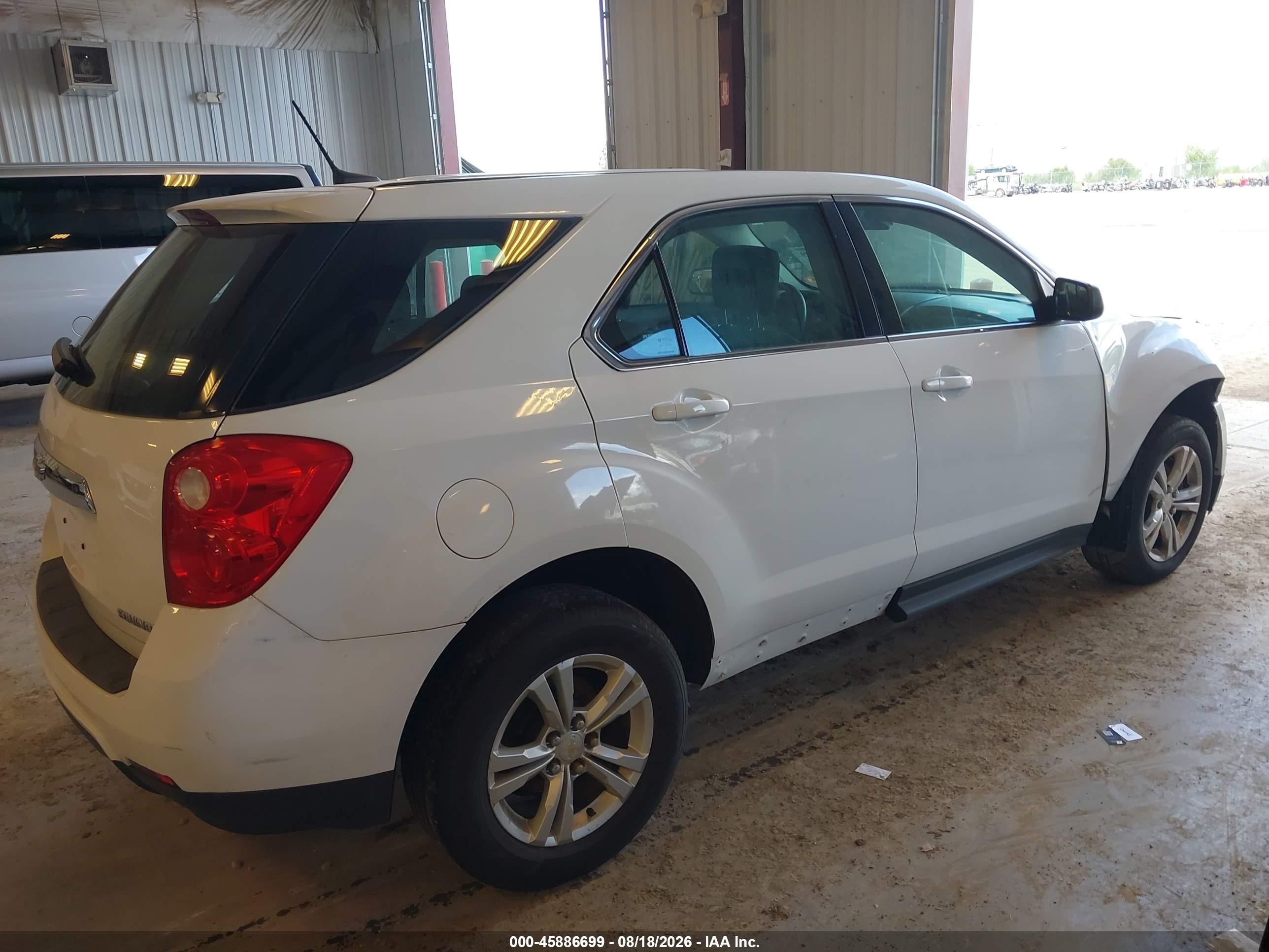 2014 Chevrolet Equinox Ls White vin: 1GNALAEK5EZ116817