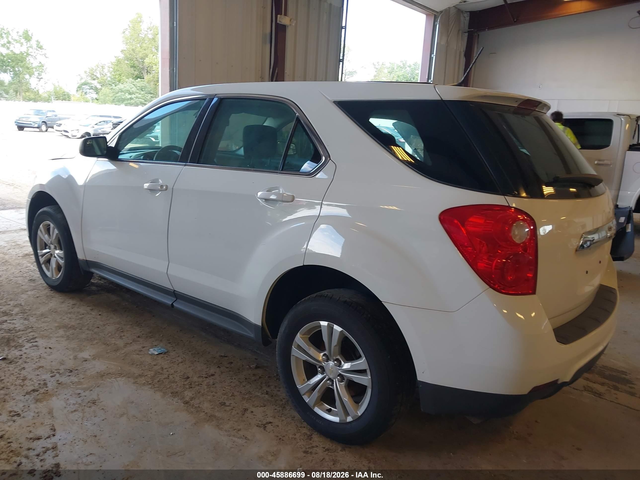 2014 Chevrolet Equinox Ls White vin: 1GNALAEK5EZ116817