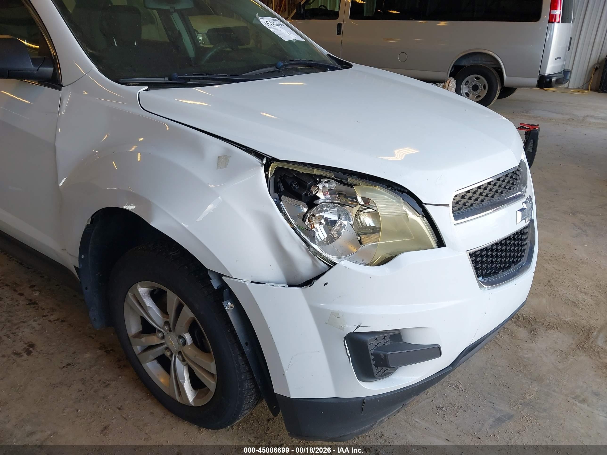 2014 Chevrolet Equinox Ls White vin: 1GNALAEK5EZ116817