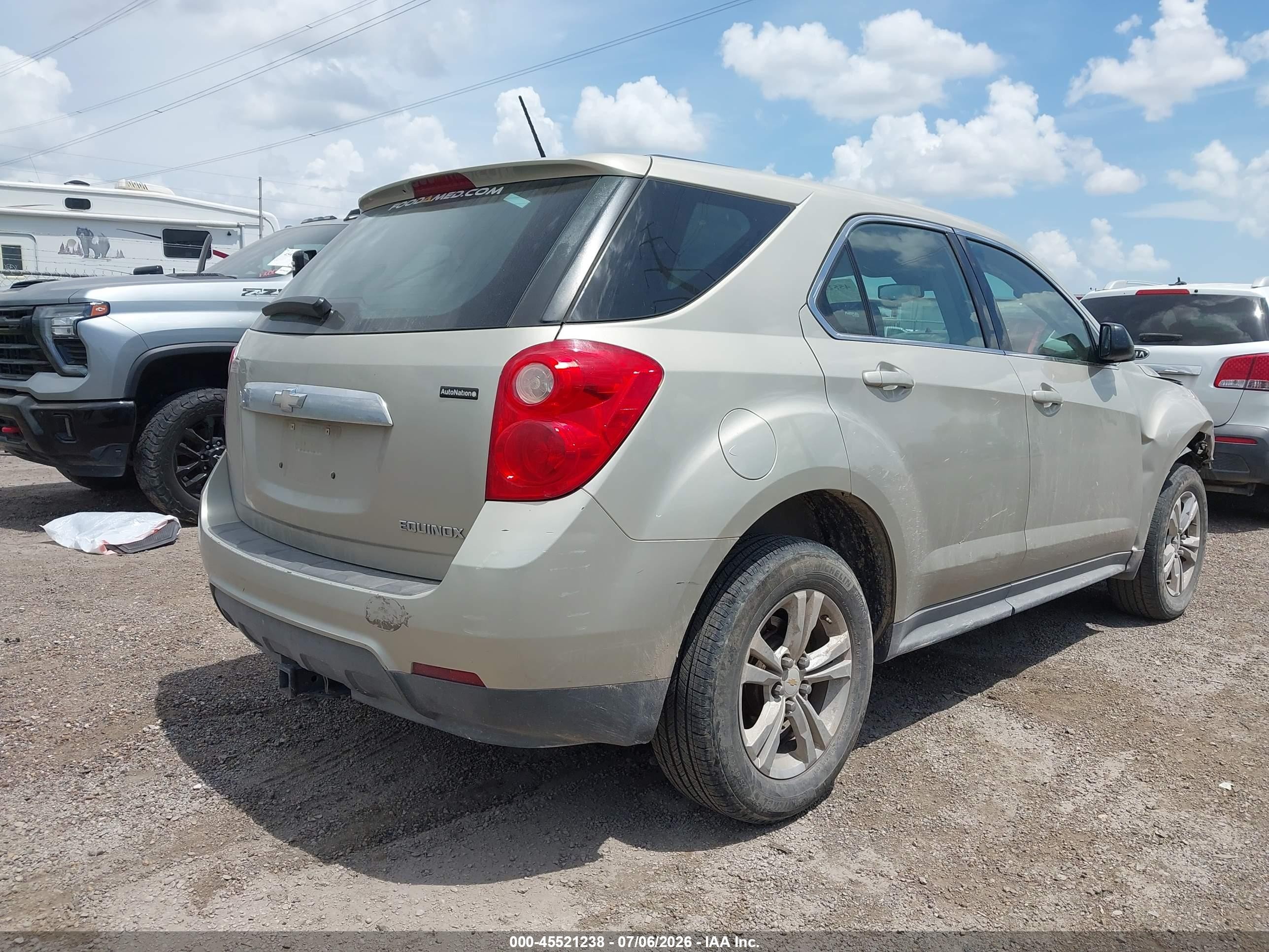 2014 Chevrolet Equinox Ls Золотой vin: 1GNALAEK5EZ125761