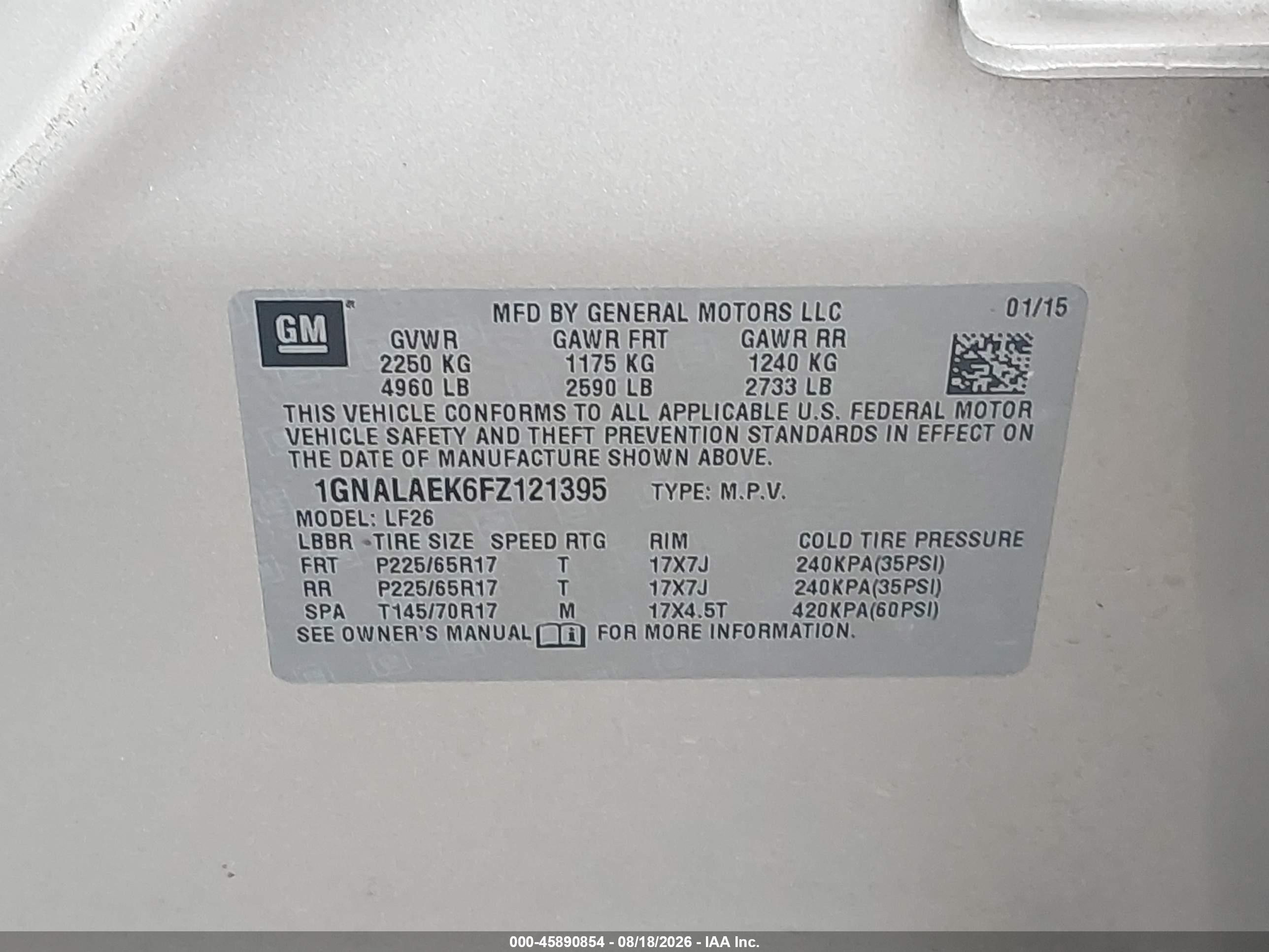 2015 Chevrolet Equinox Ls Beige vin: 1GNALAEK6FZ121395