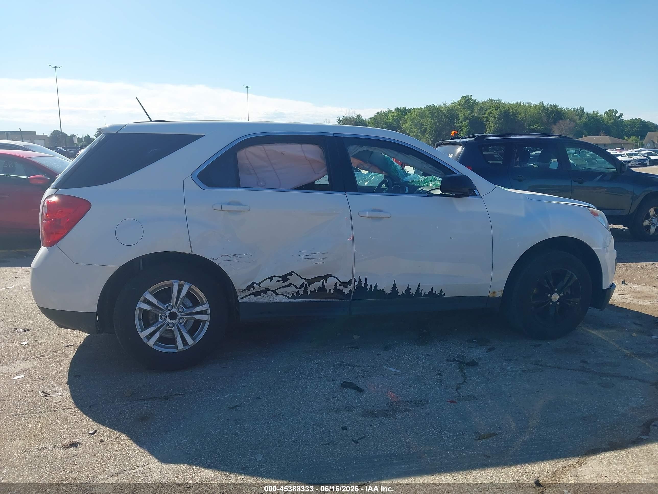 2015 Chevrolet Equinox Ls White vin: 1GNALAEK7FZ135287