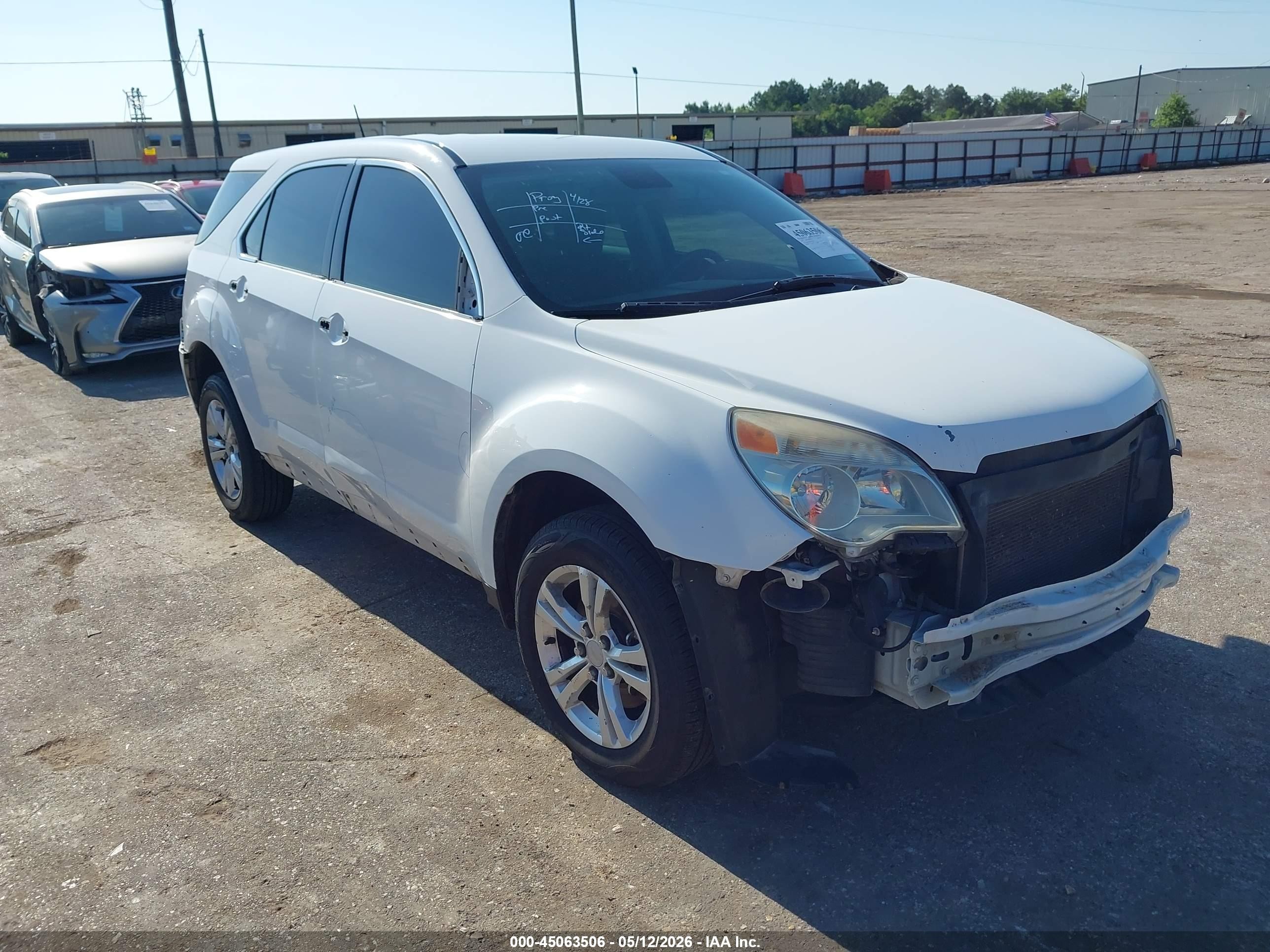 2014 Chevrolet Equinox Ls White vin: 1GNALAEK8EZ136947