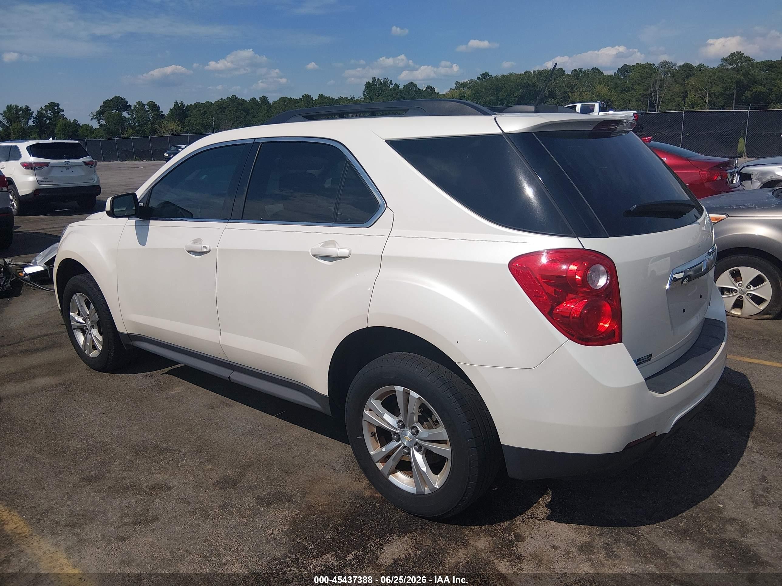 2015 Chevrolet Equinox Lt White vin: 1GNALBEK0FZ114013