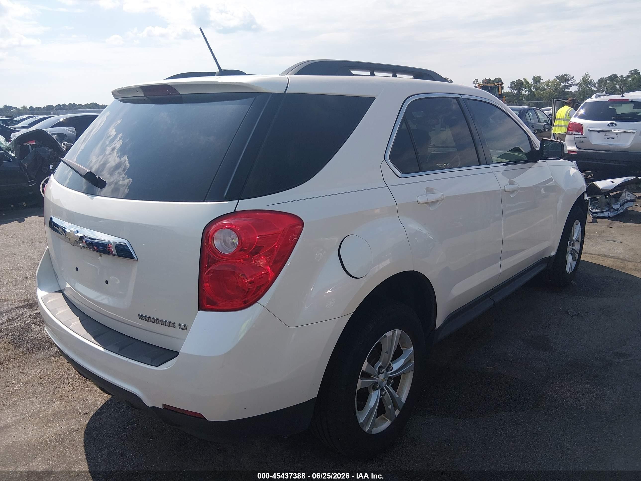 2015 Chevrolet Equinox Lt White vin: 1GNALBEK0FZ114013