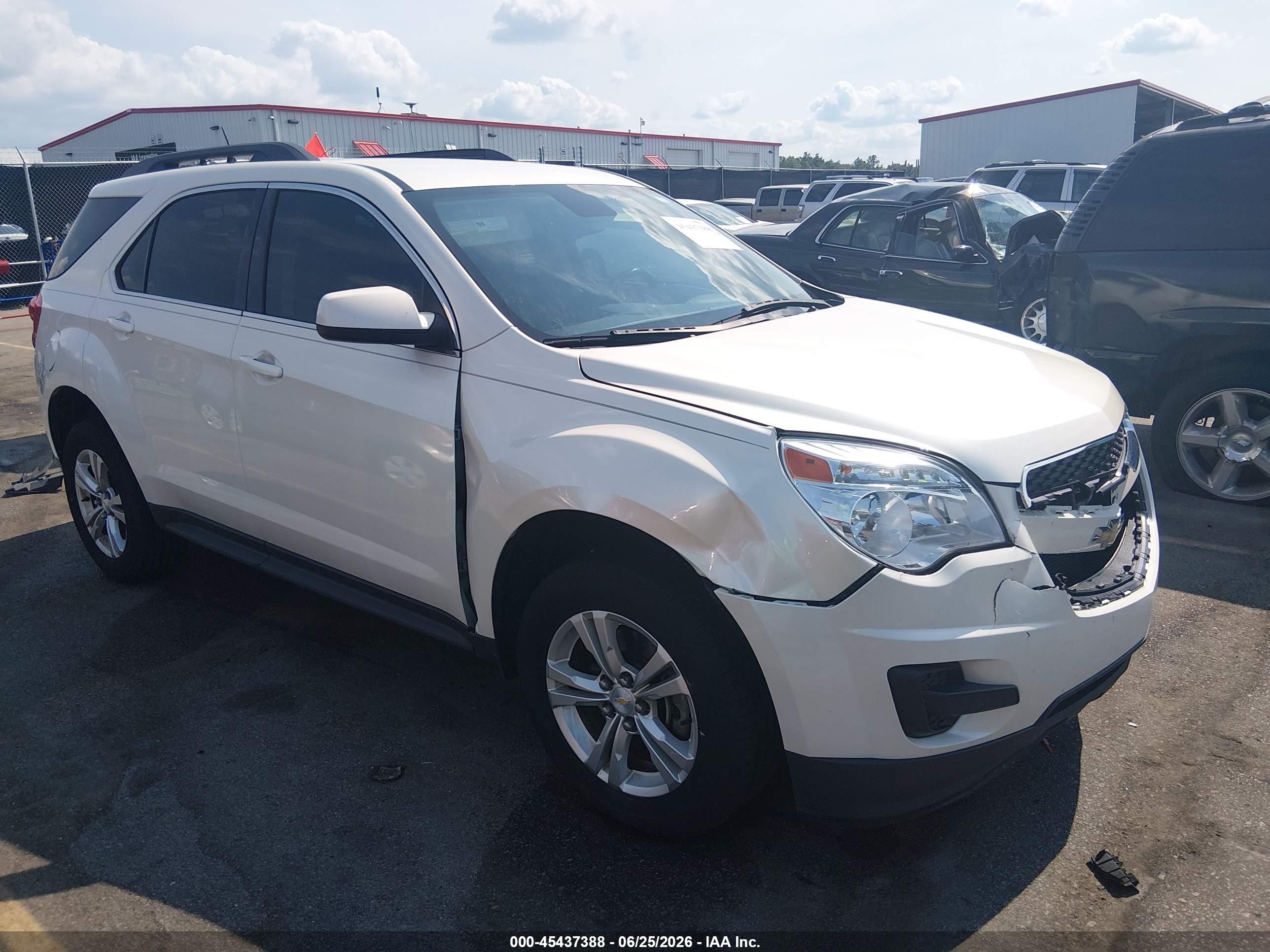 2015 Chevrolet Equinox Lt White vin: 1GNALBEK0FZ114013