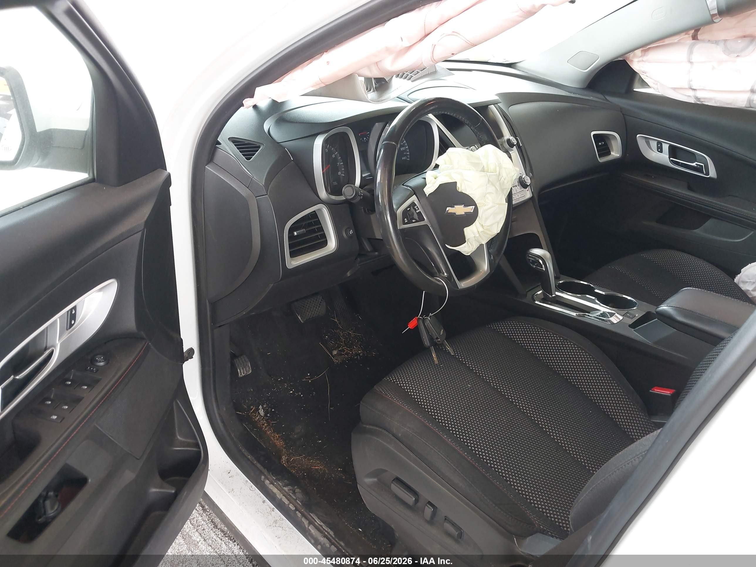 2015 Chevrolet Equinox Lt White vin: 1GNALBEK0FZ131216