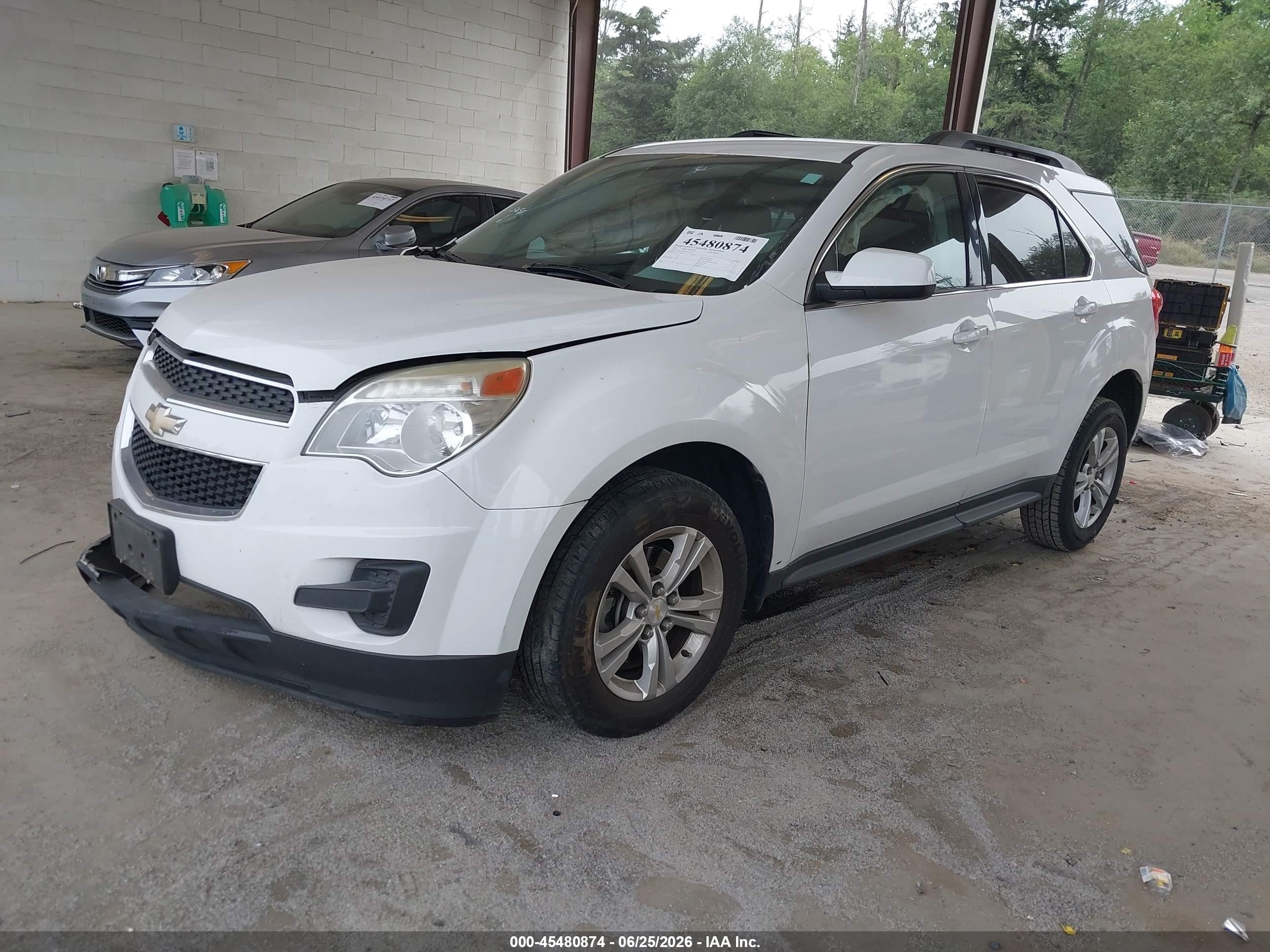 2015 Chevrolet Equinox Lt White vin: 1GNALBEK0FZ131216