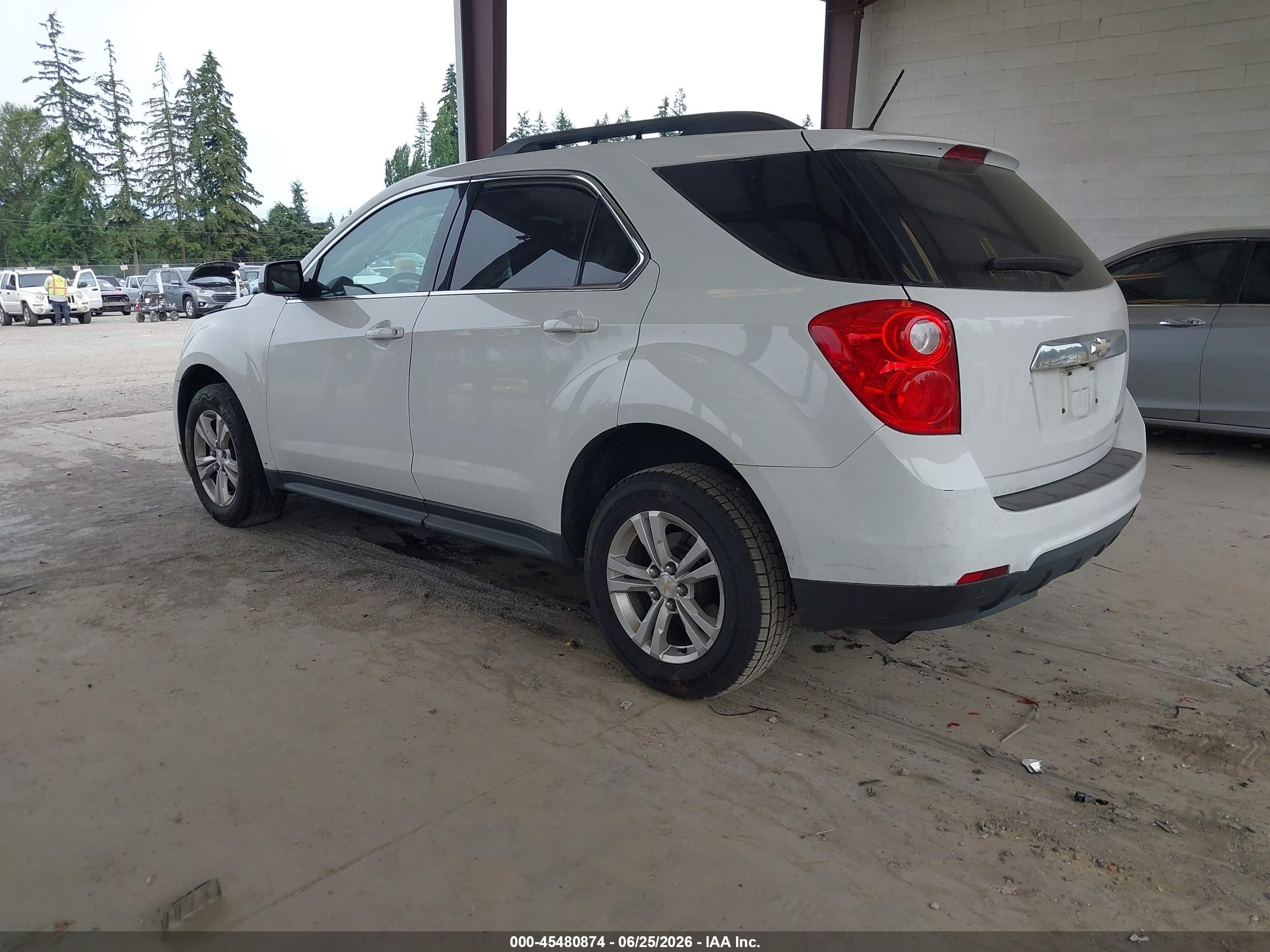 2015 Chevrolet Equinox Lt White vin: 1GNALBEK0FZ131216