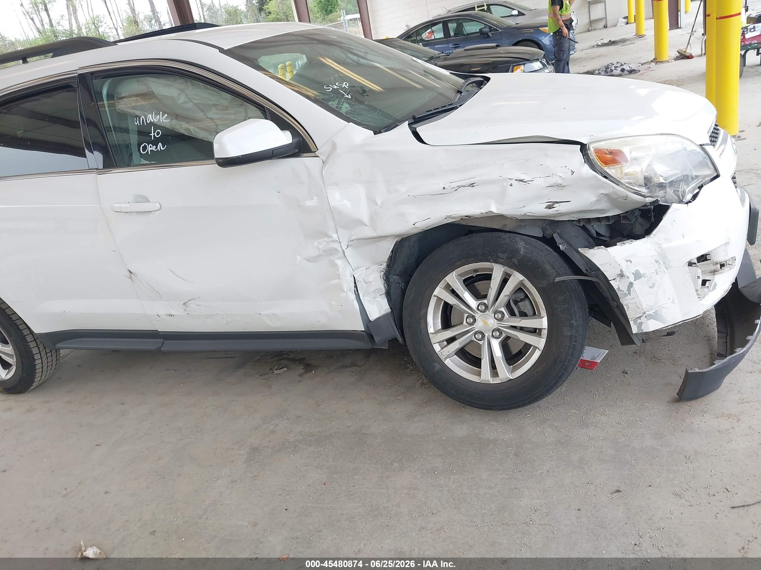 2015 Chevrolet Equinox Lt White vin: 1GNALBEK0FZ131216