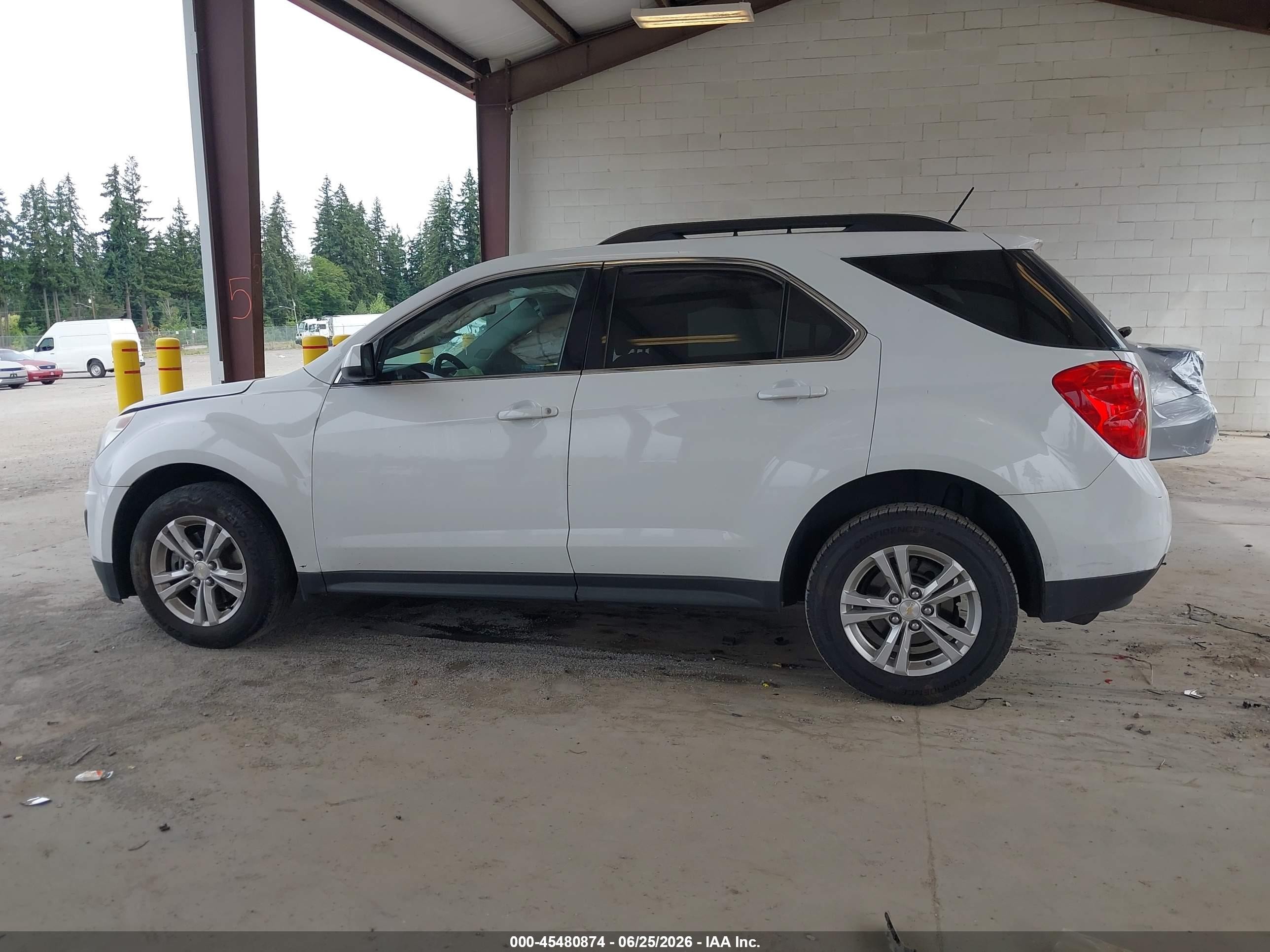 2015 Chevrolet Equinox Lt White vin: 1GNALBEK0FZ131216