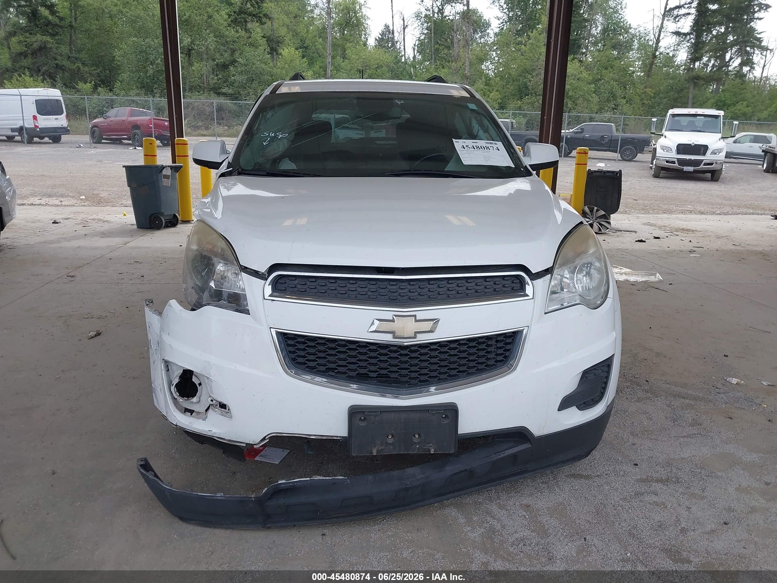 2015 Chevrolet Equinox Lt White vin: 1GNALBEK0FZ131216