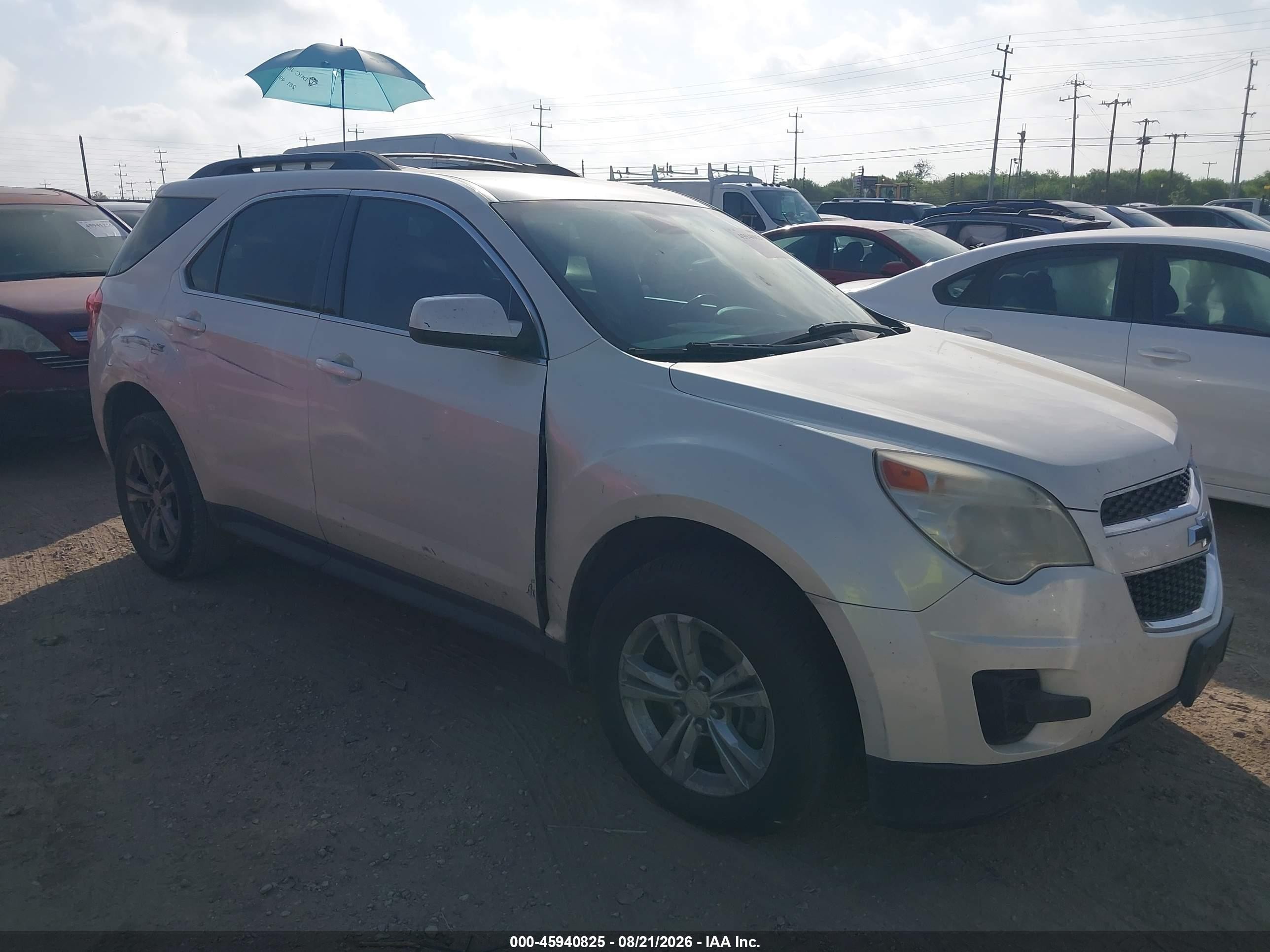 2014 Chevrolet Equinox Lt White vin: 1GNALBEK1EZ101110