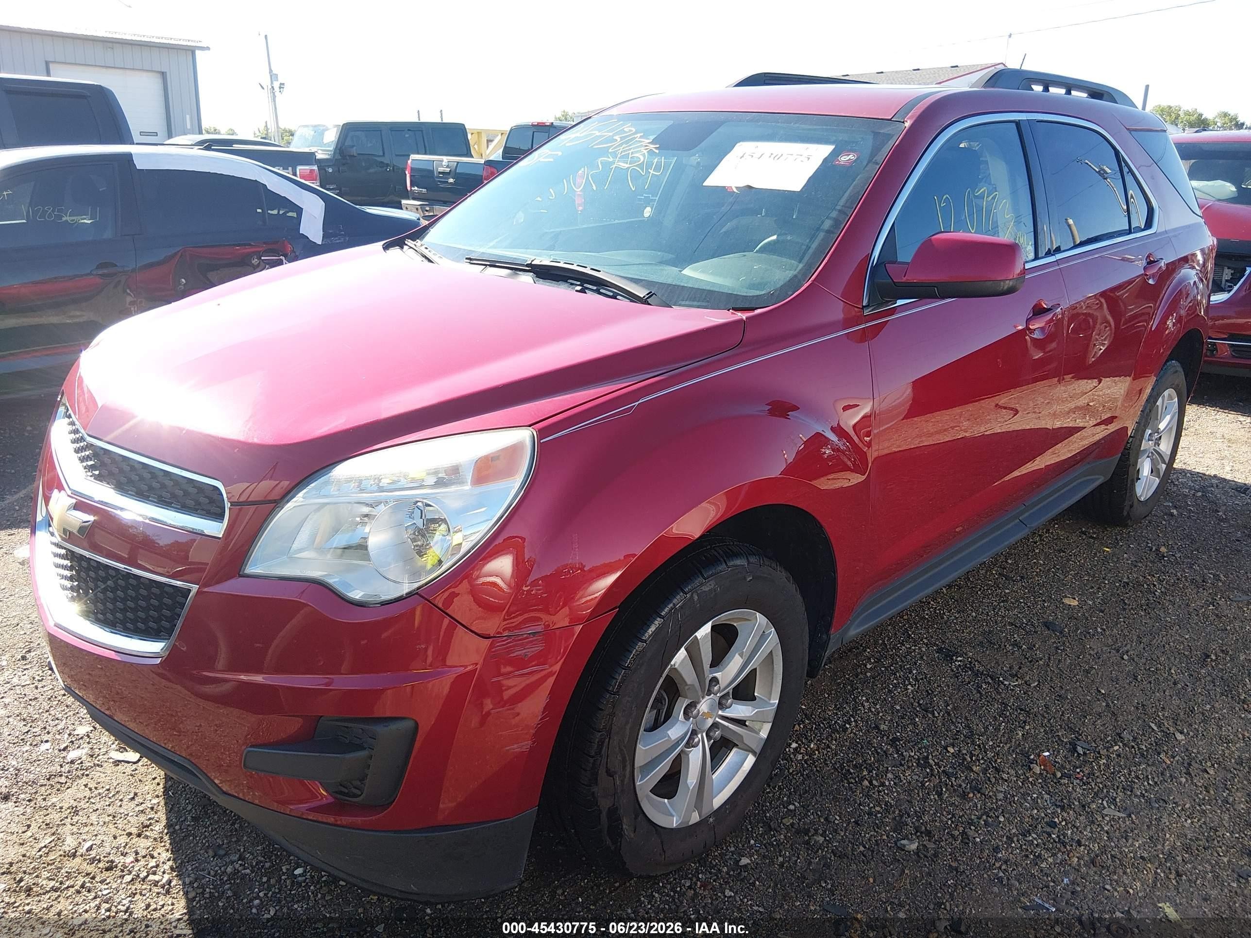 2015 Chevrolet Equinox Lt Red vin: 1GNALBEK1FZ144427