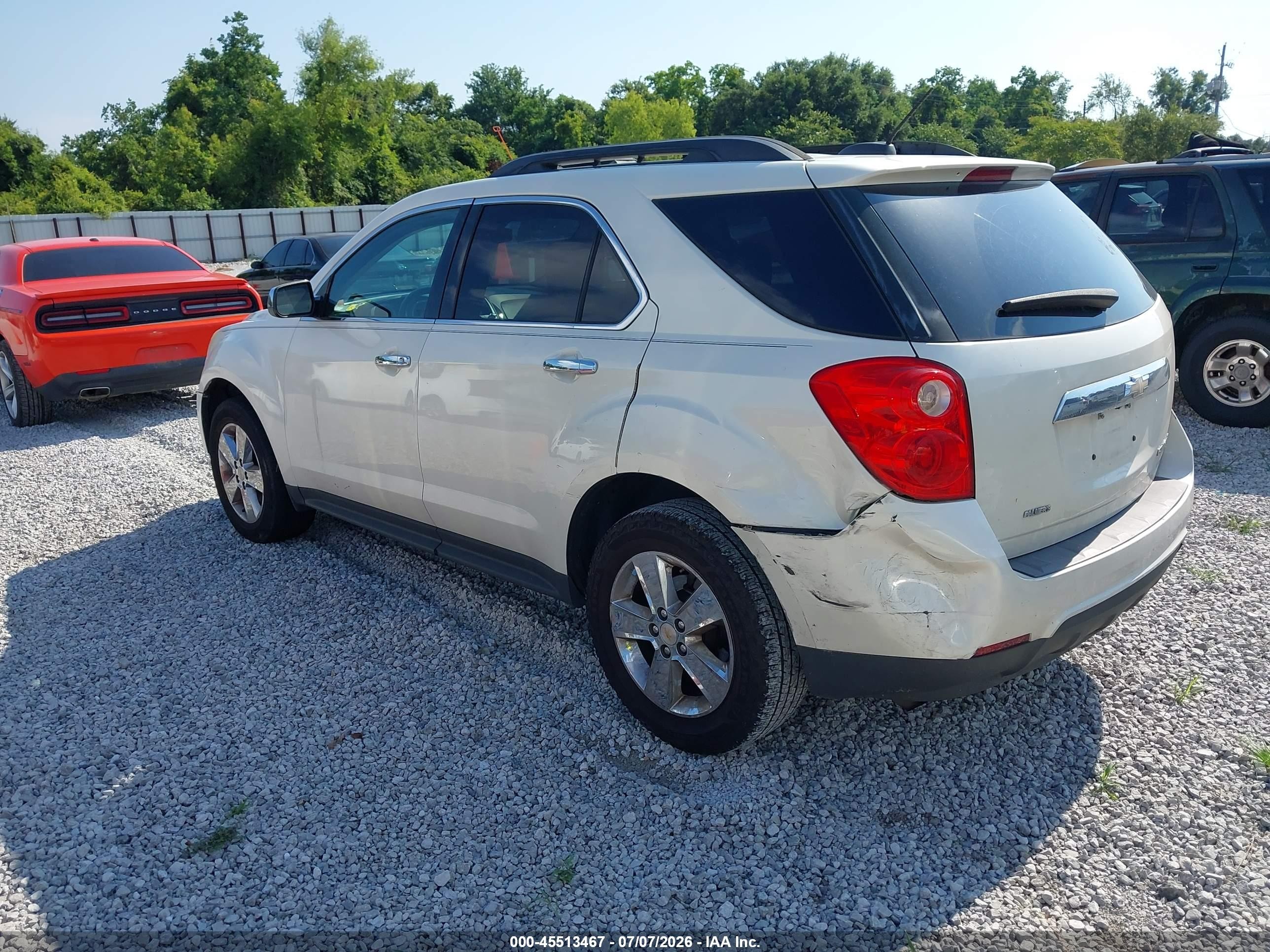 2015 Chevrolet Equinox Lt White vin: 1GNALBEK2FZ109203