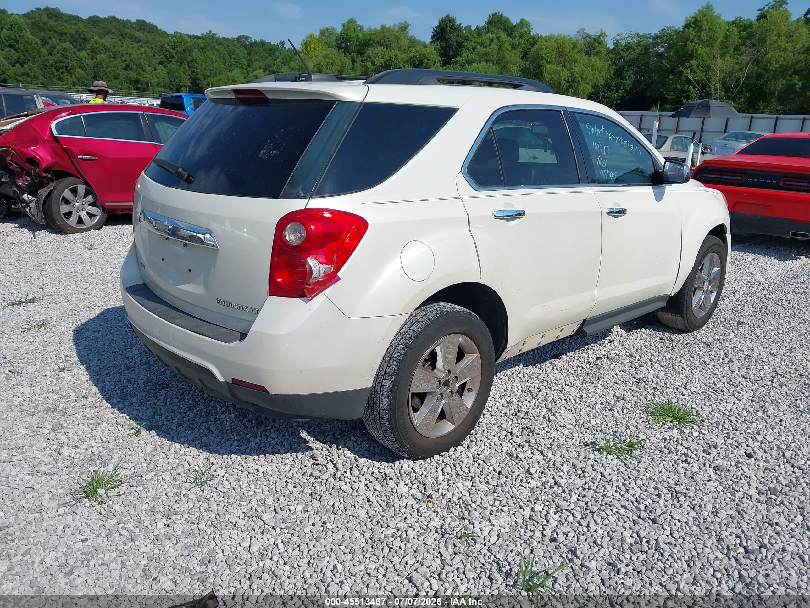 2015 Chevrolet Equinox Lt White vin: 1GNALBEK2FZ109203