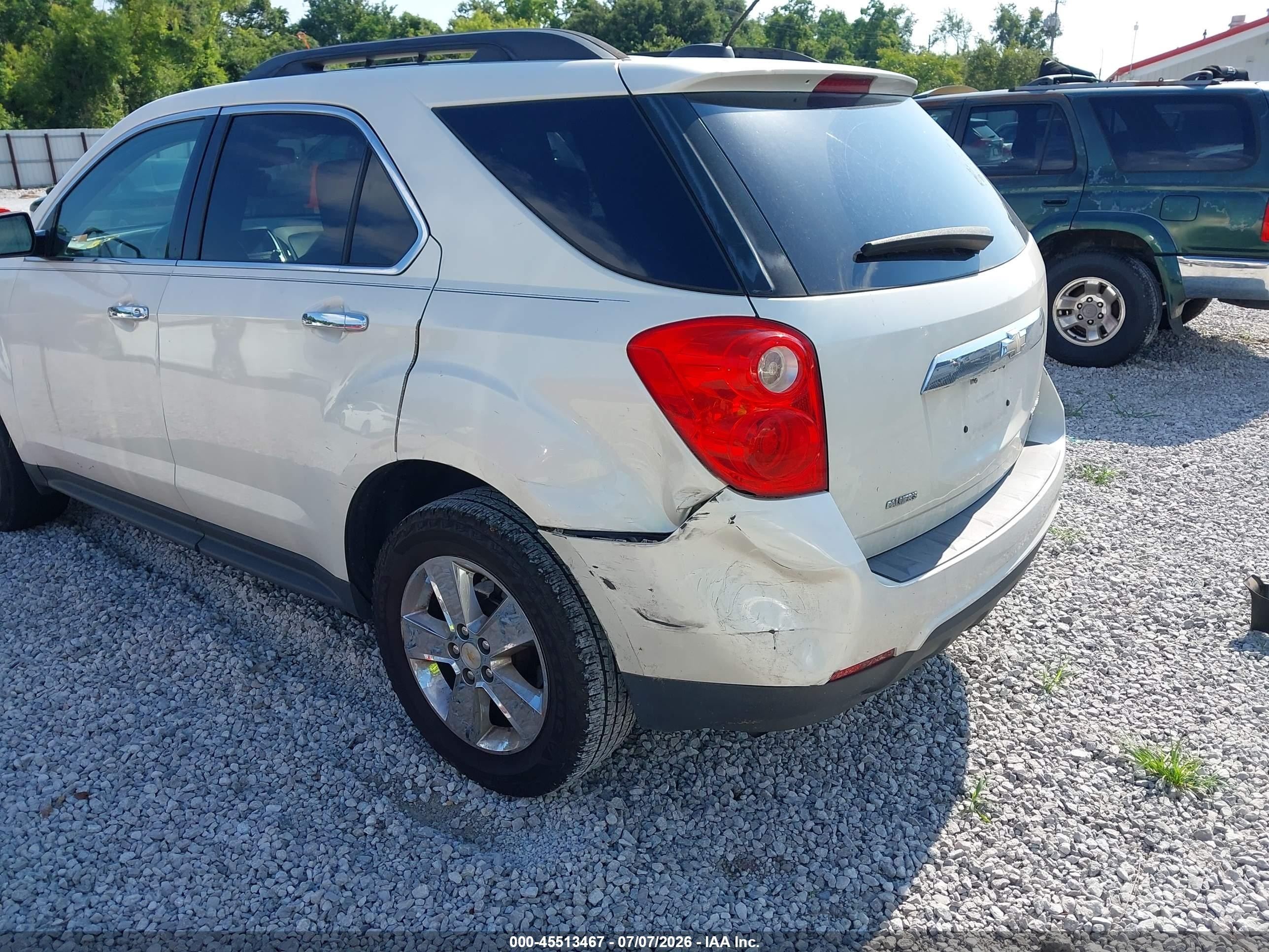 2015 Chevrolet Equinox Lt White vin: 1GNALBEK2FZ109203