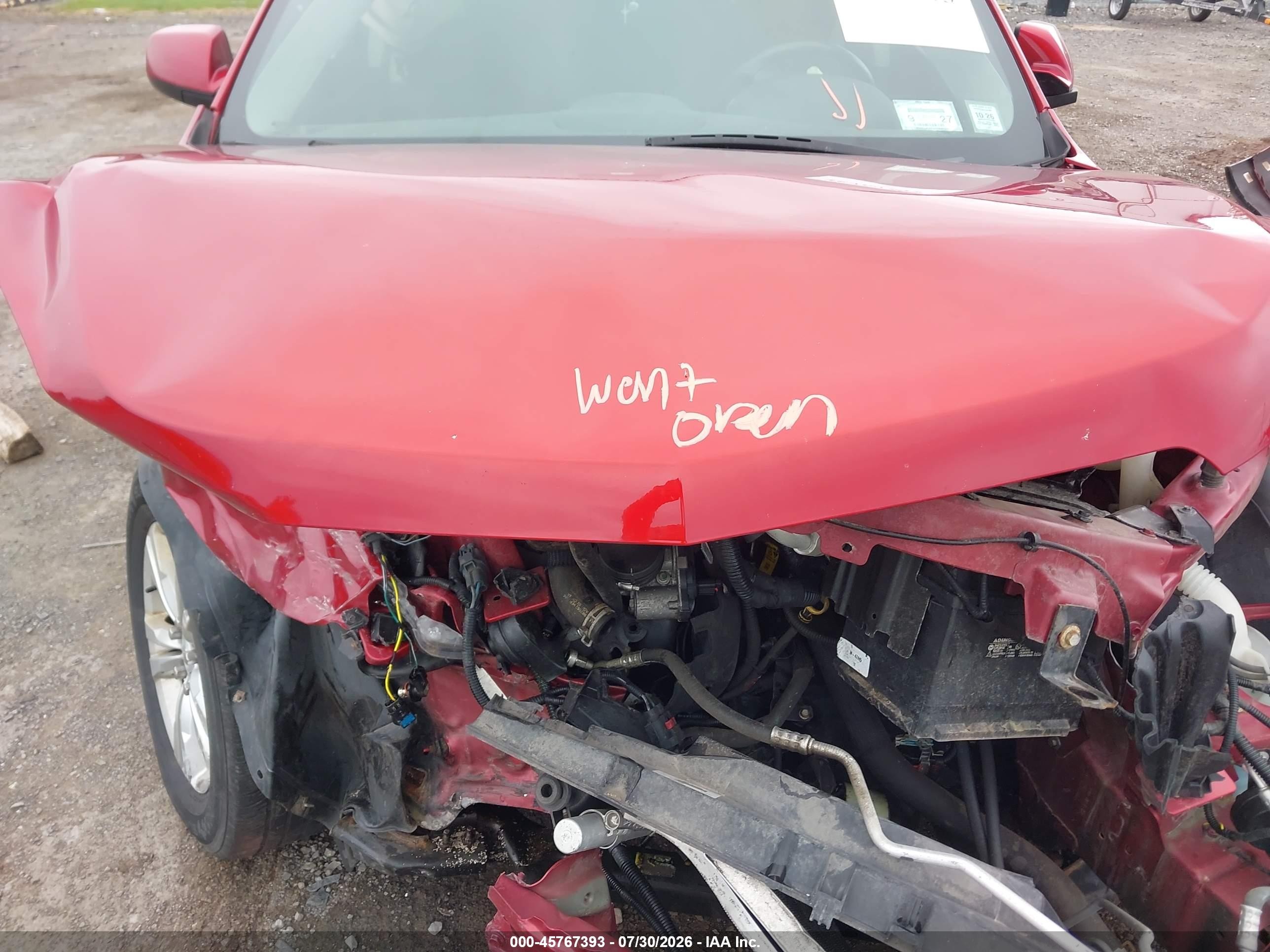 2015 Chevrolet Equinox Lt Red vin: 1GNALBEK2FZ145201