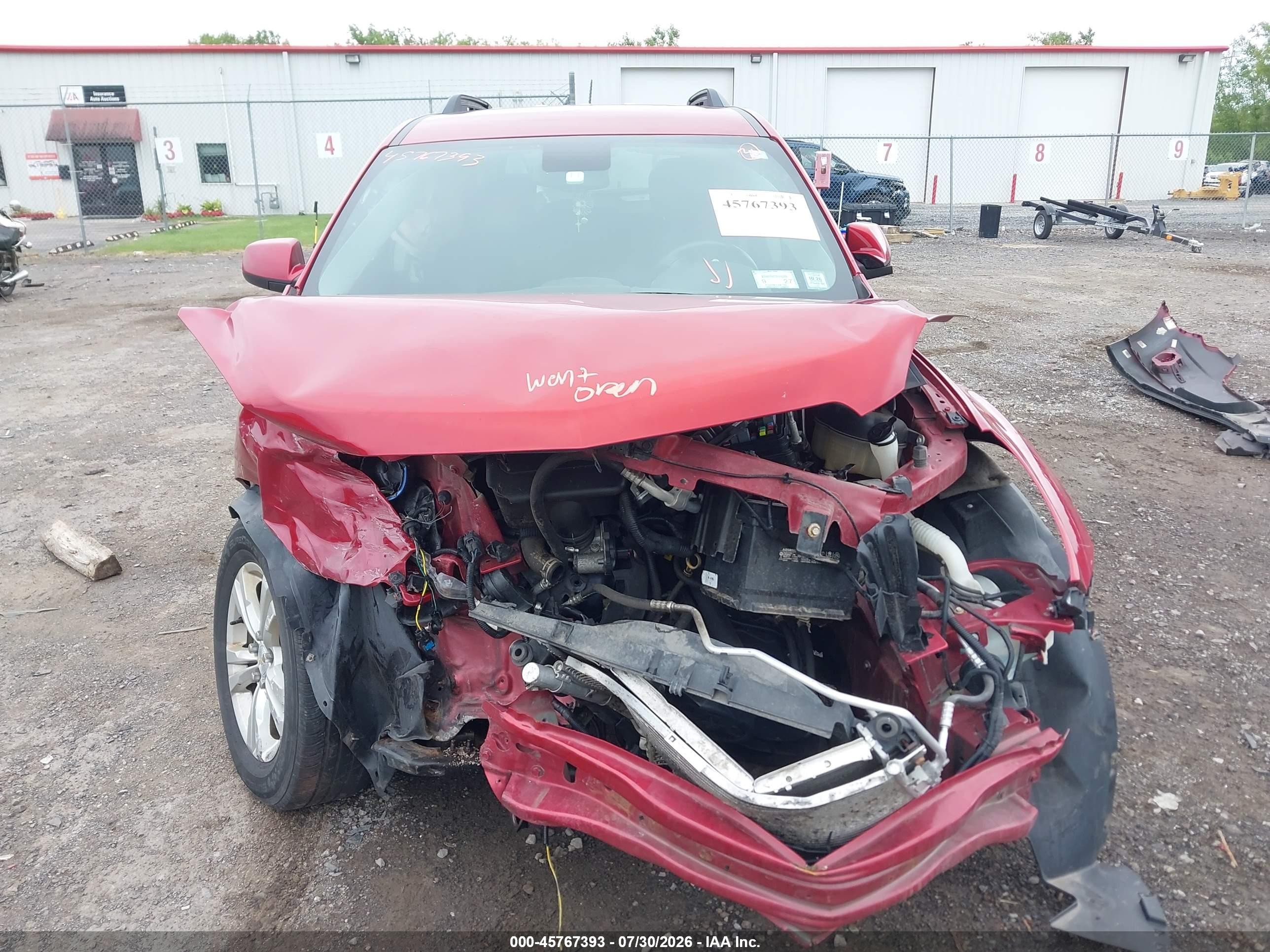 2015 Chevrolet Equinox Lt Red vin: 1GNALBEK2FZ145201