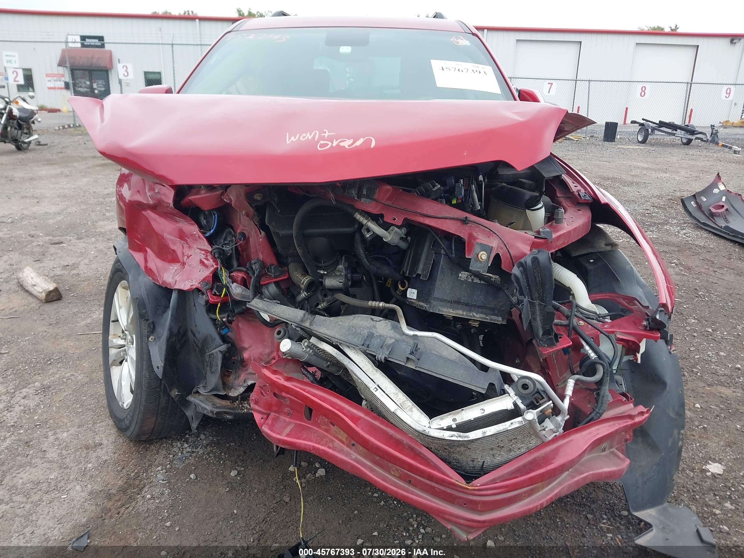2015 Chevrolet Equinox Lt Red vin: 1GNALBEK2FZ145201