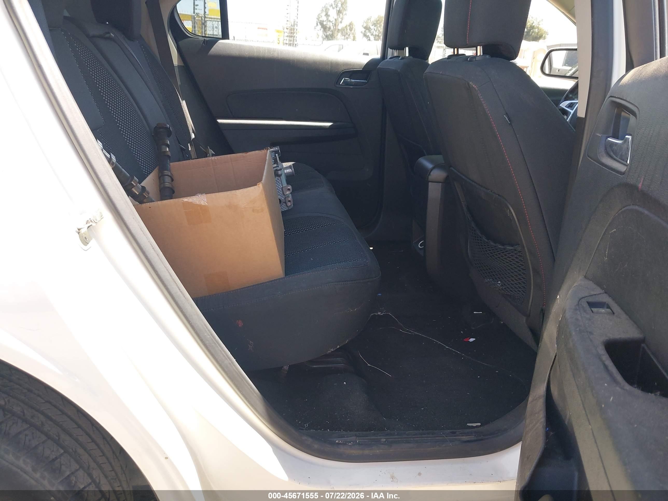 2015 Chevrolet Equinox Lt White vin: 1GNALBEK3FZ123367