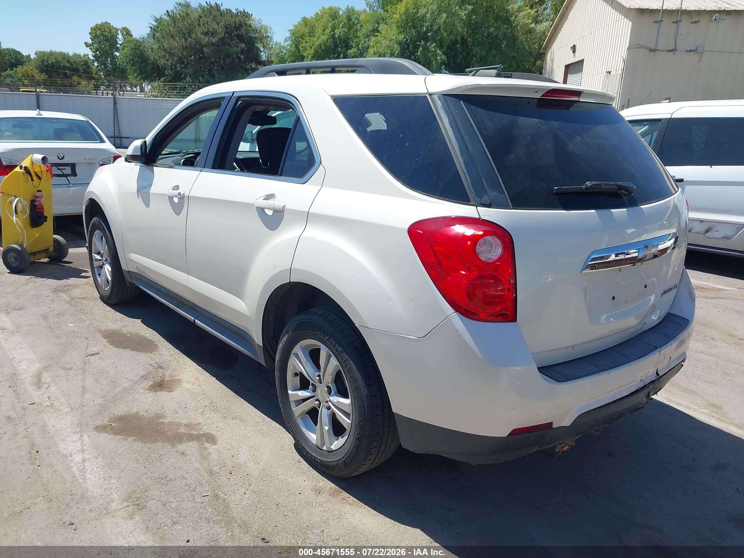 2015 Chevrolet Equinox Lt White vin: 1GNALBEK3FZ123367