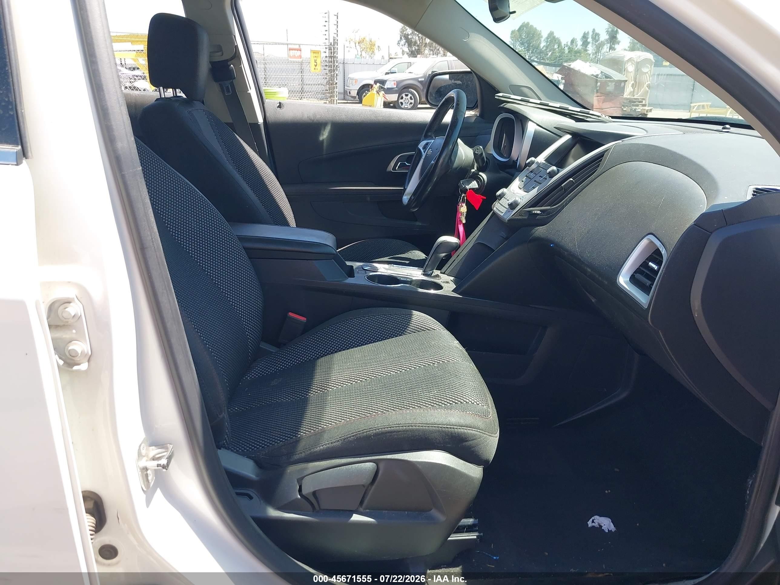 2015 Chevrolet Equinox Lt White vin: 1GNALBEK3FZ123367