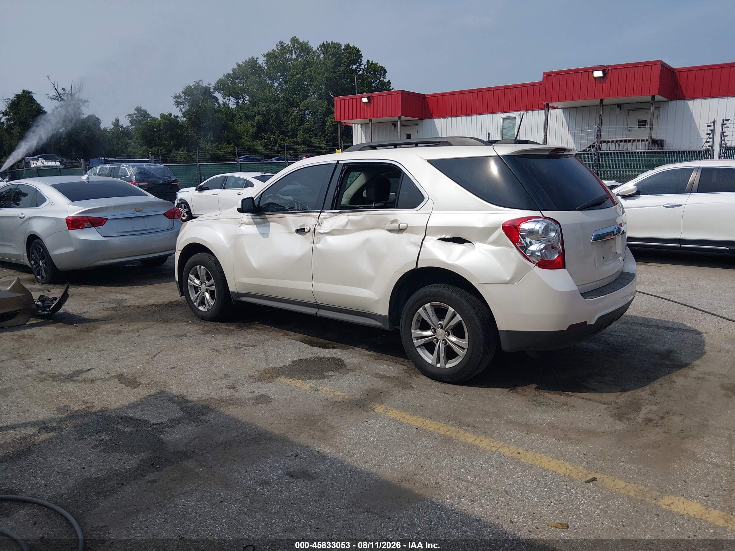 2015 Chevrolet Equinox Lt White vin: 1GNALBEK4FZ115925