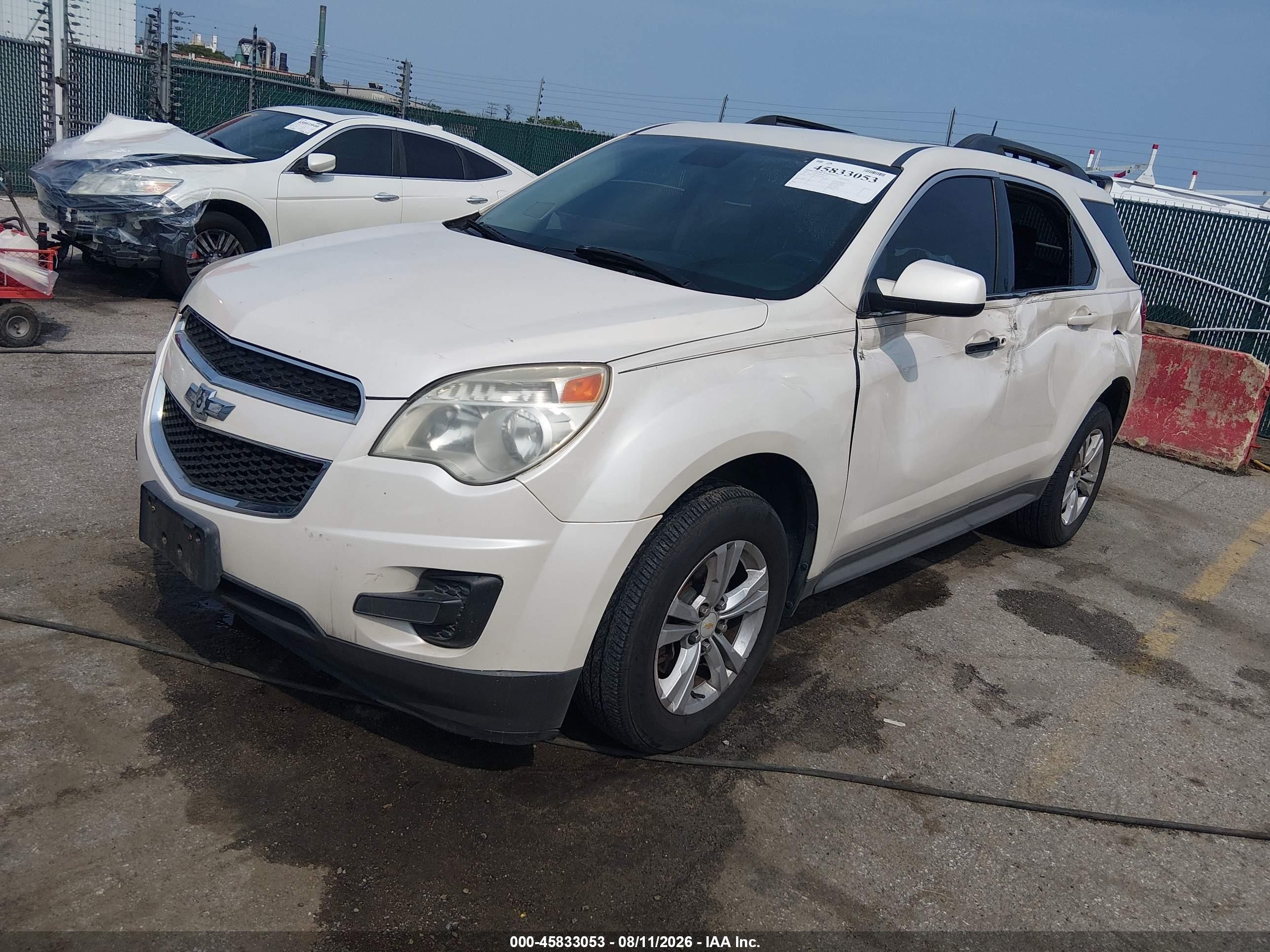 2015 Chevrolet Equinox Lt White vin: 1GNALBEK4FZ115925