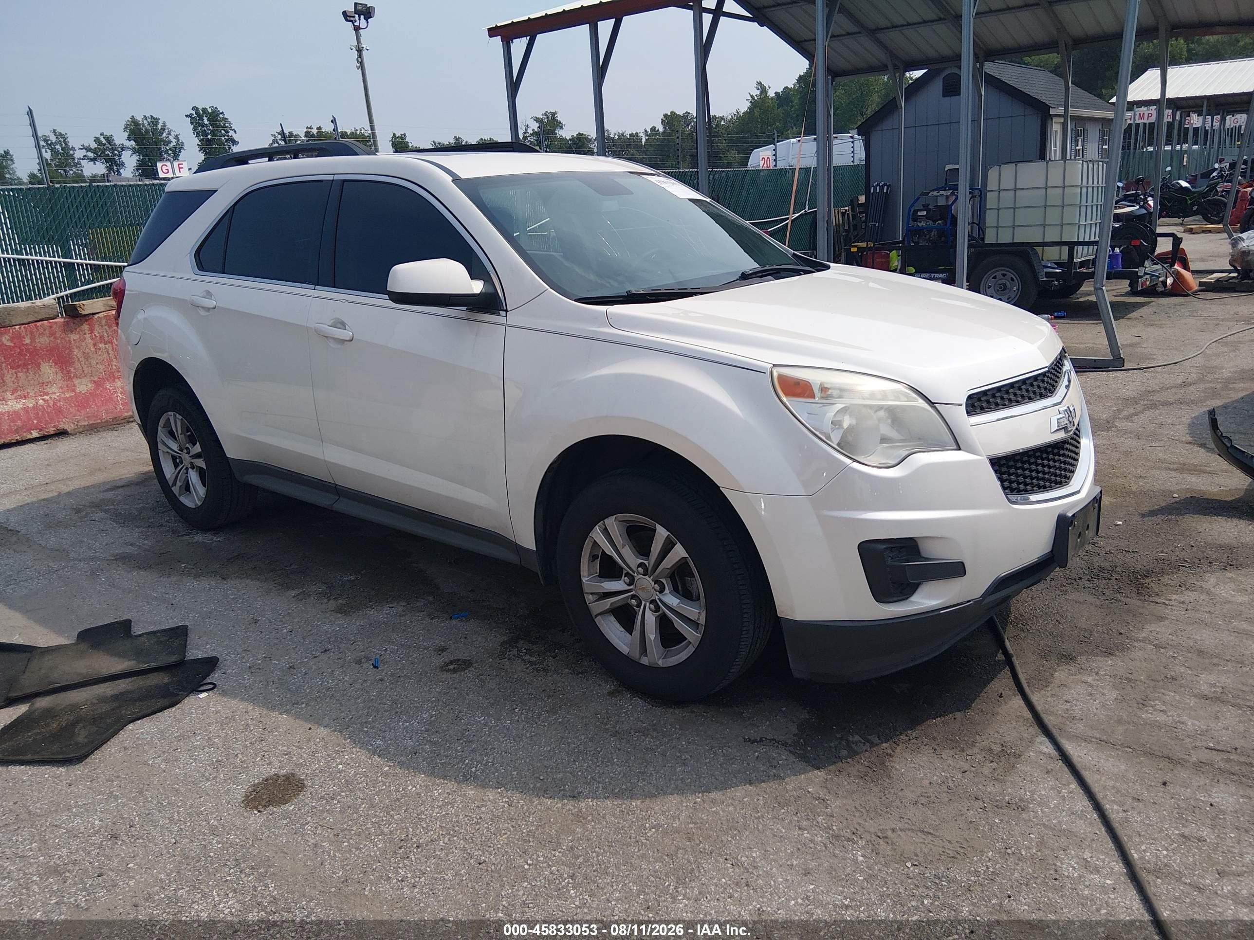 2015 Chevrolet Equinox Lt White vin: 1GNALBEK4FZ115925