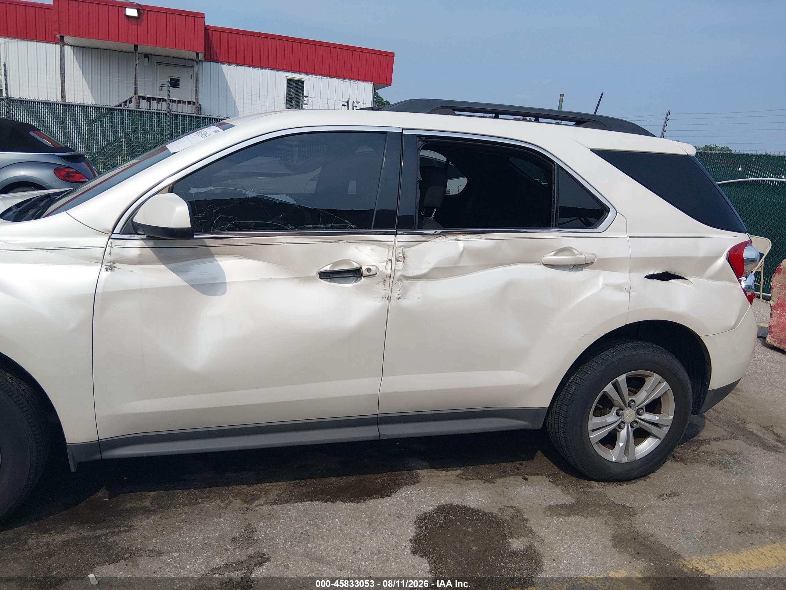 2015 Chevrolet Equinox Lt White vin: 1GNALBEK4FZ115925