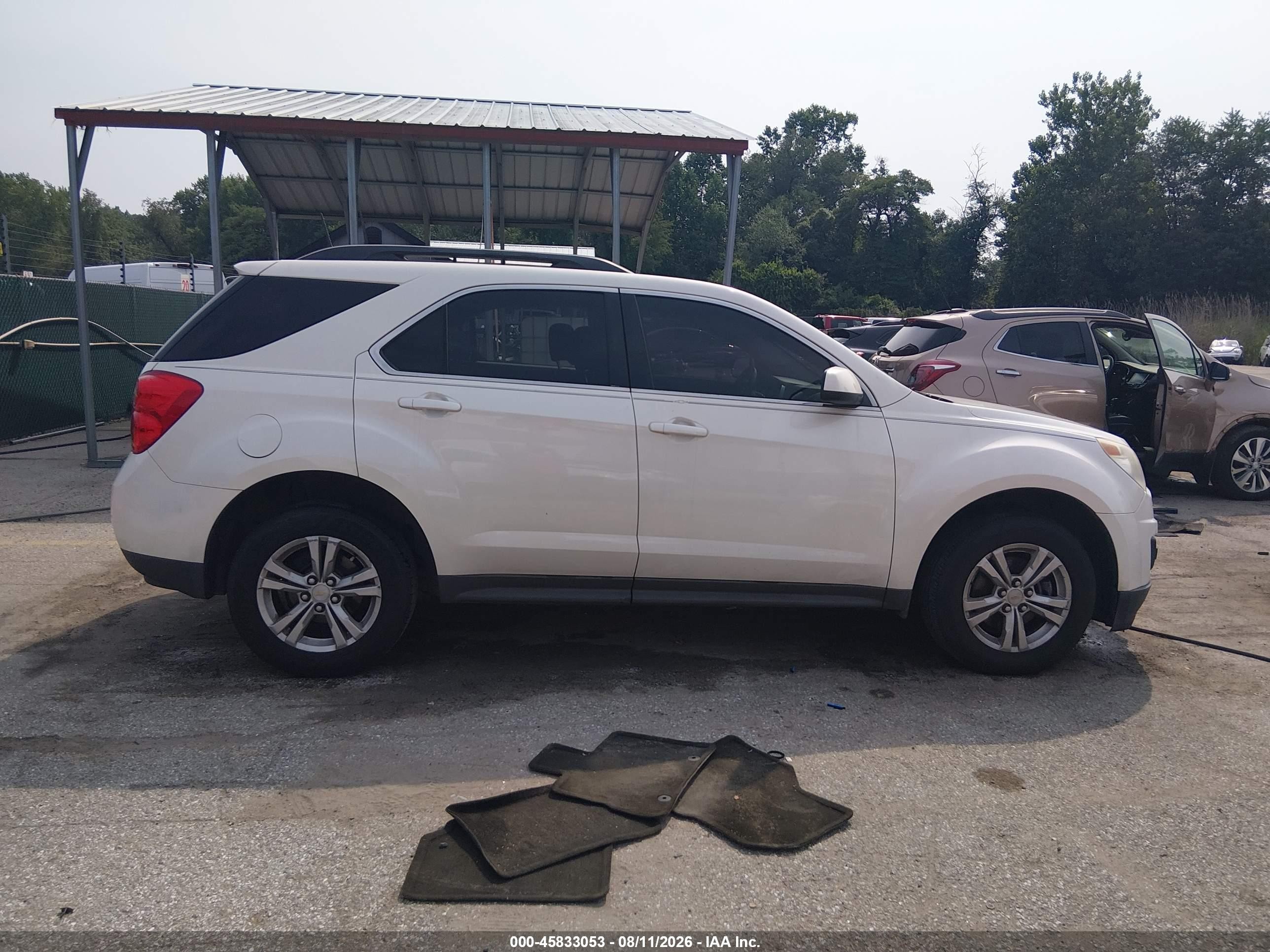 2015 Chevrolet Equinox Lt White vin: 1GNALBEK4FZ115925